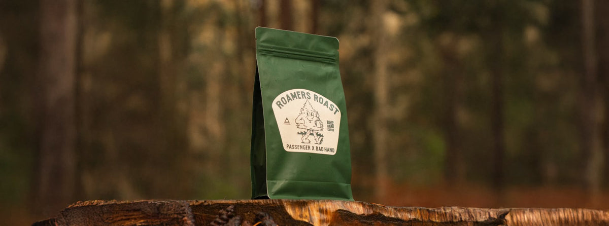 A pack of Roamers Roast coffee
