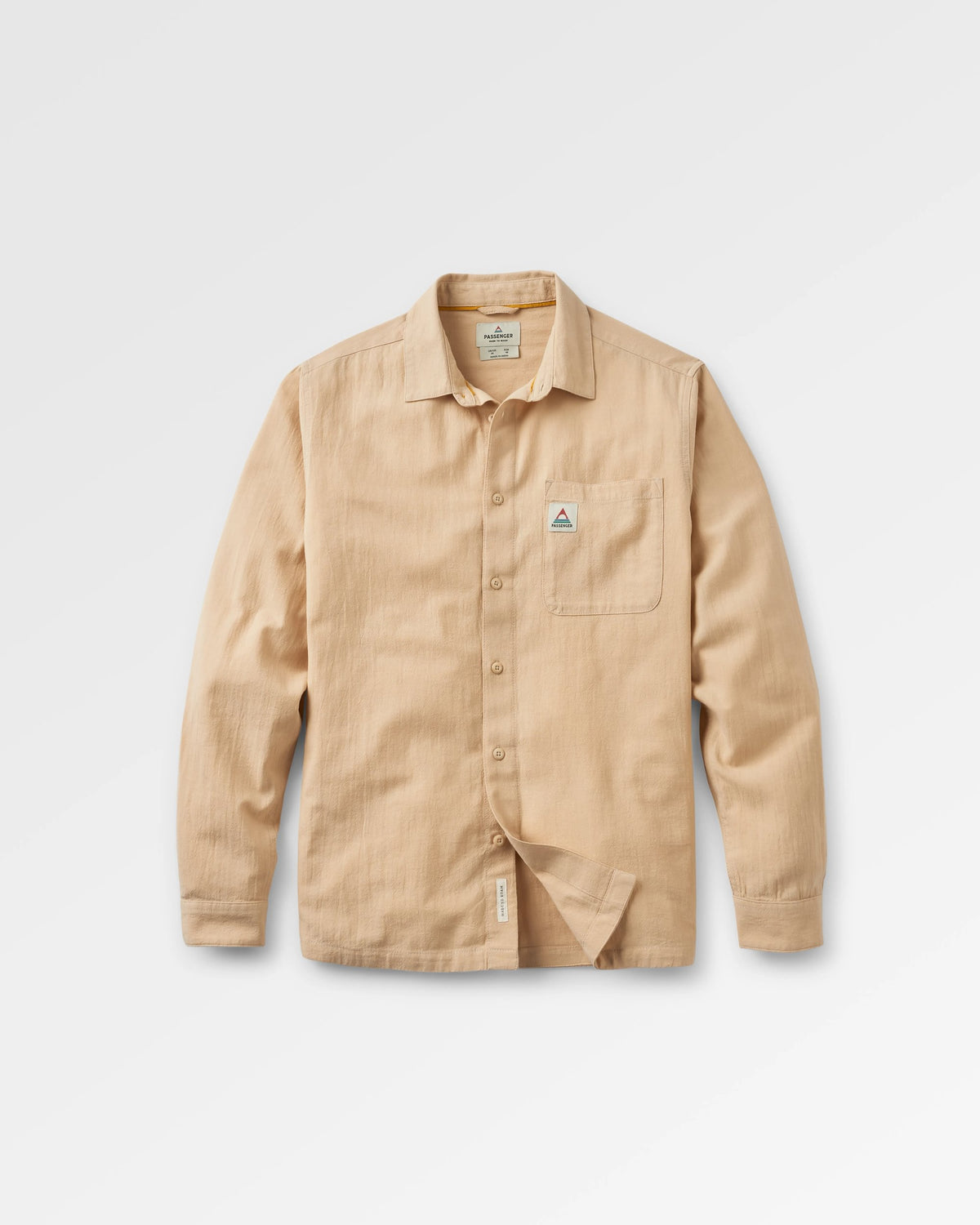 Arica Textured Cotton Shirt - Stone - Flatlay