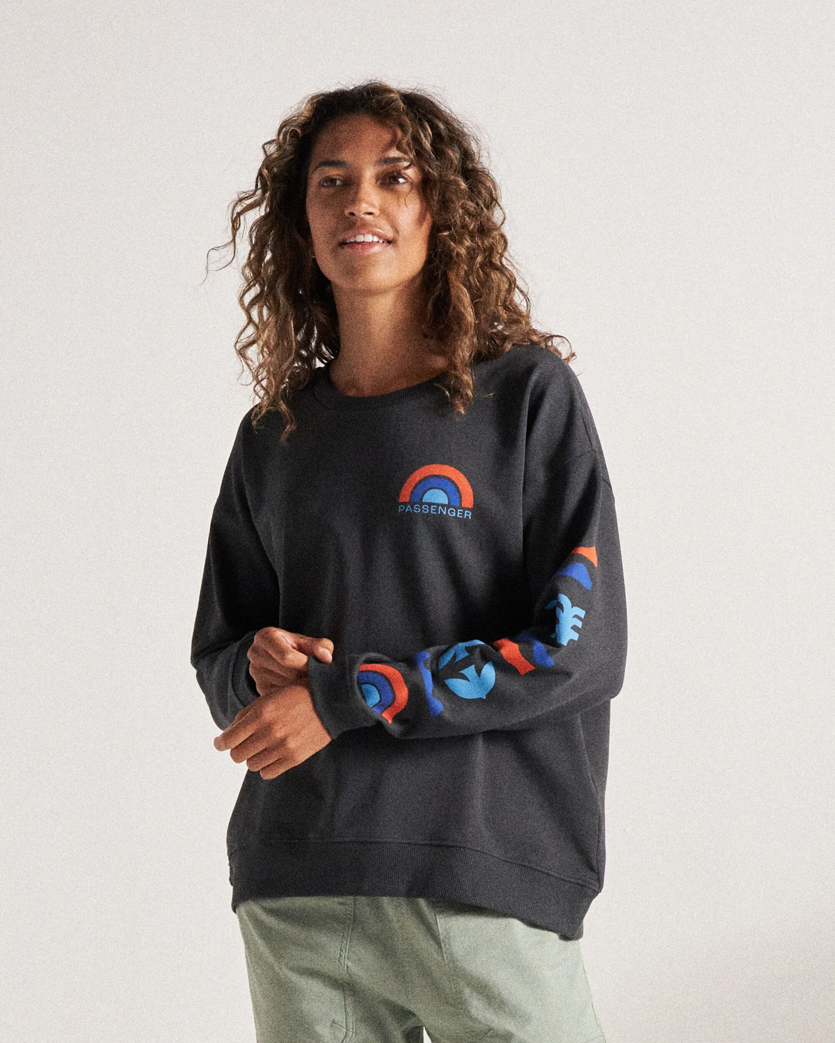 Papercut Sweatshirt - Black - Studio Model