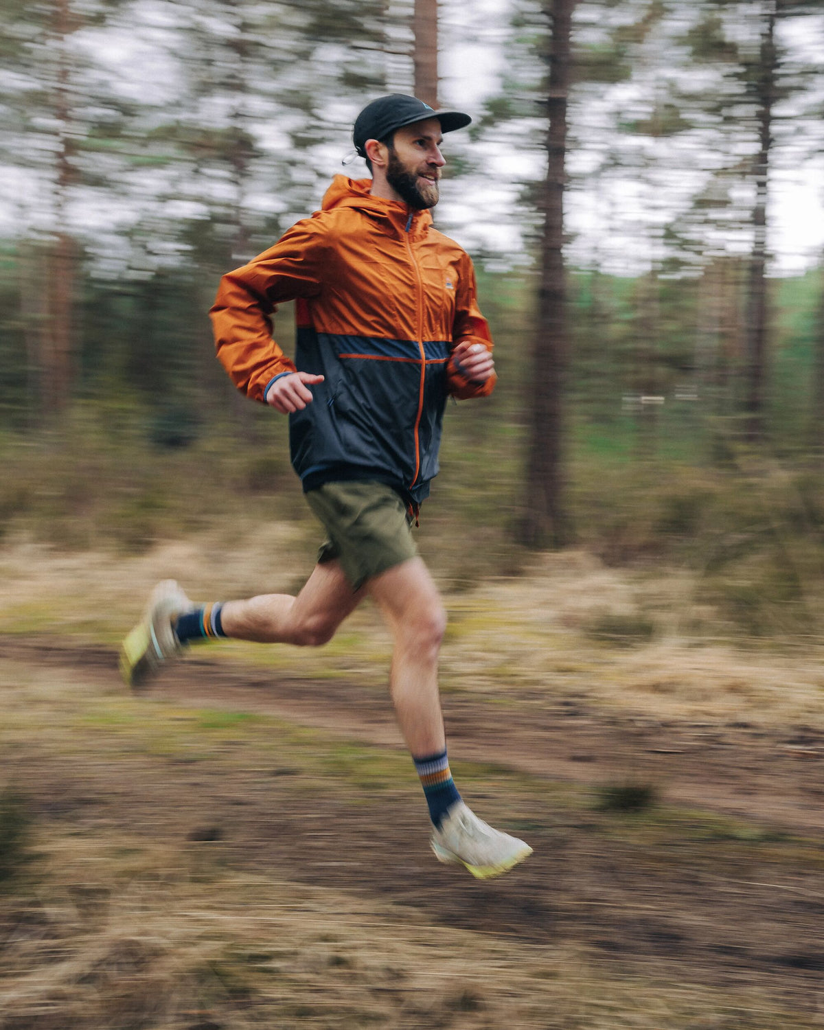 Gusto Windshell Jacket - Sunset Orange/Charcoal - Lifestyle