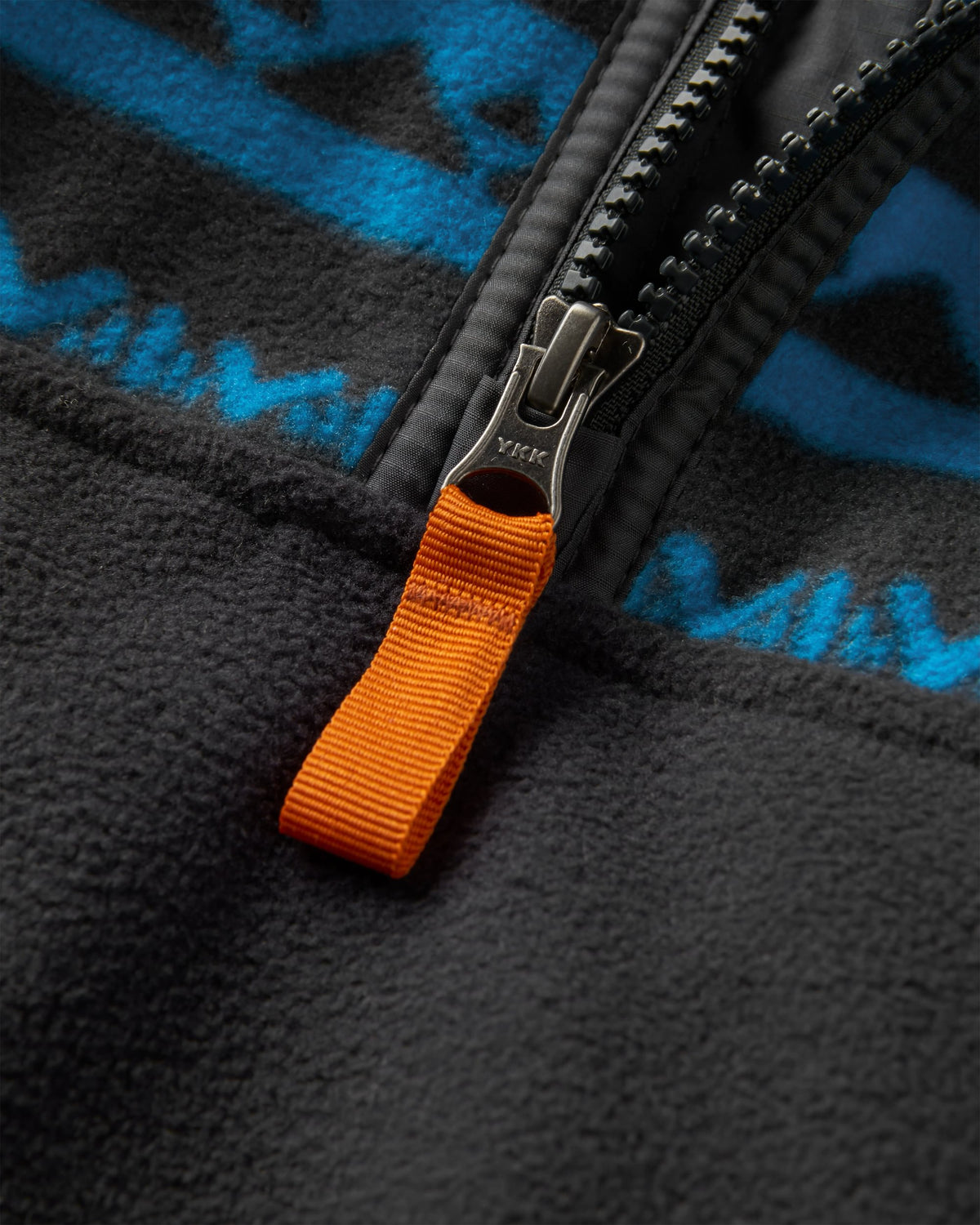 Set Off Polar 1/4 Zip Fleece - Mountain Geo Charcoal/Bluejay - Flatlay