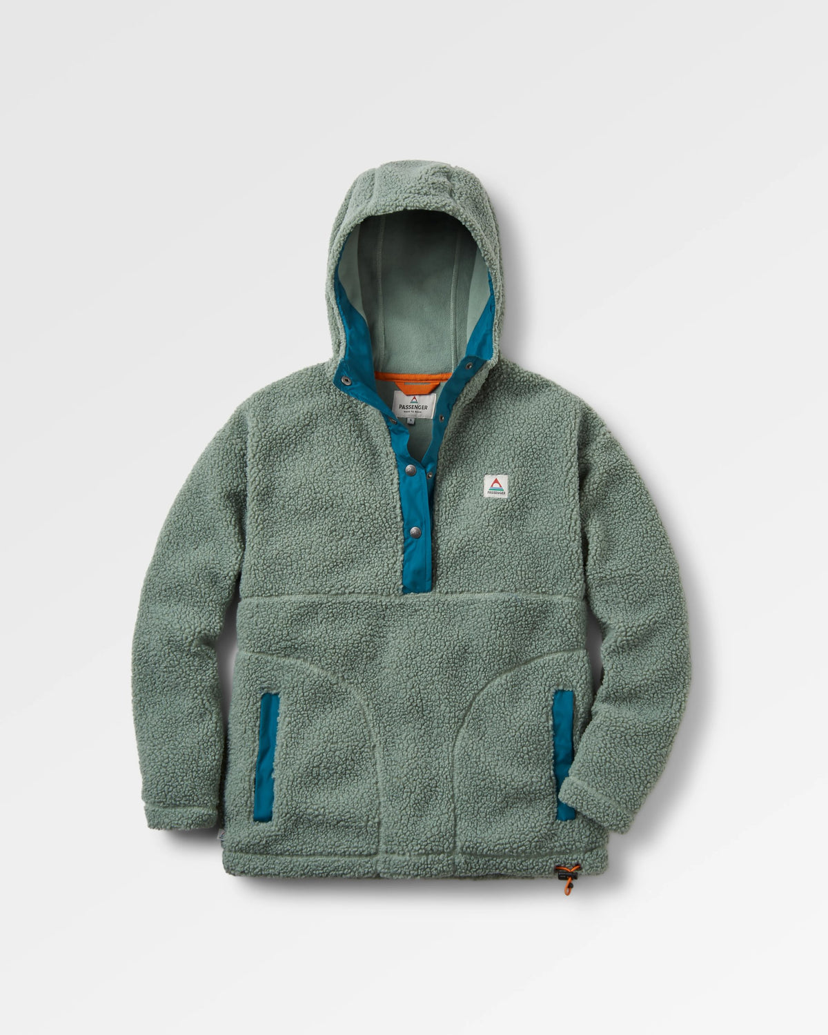 Calla Hooded Polar-Lined Fleece - Pistachio - Flatlay