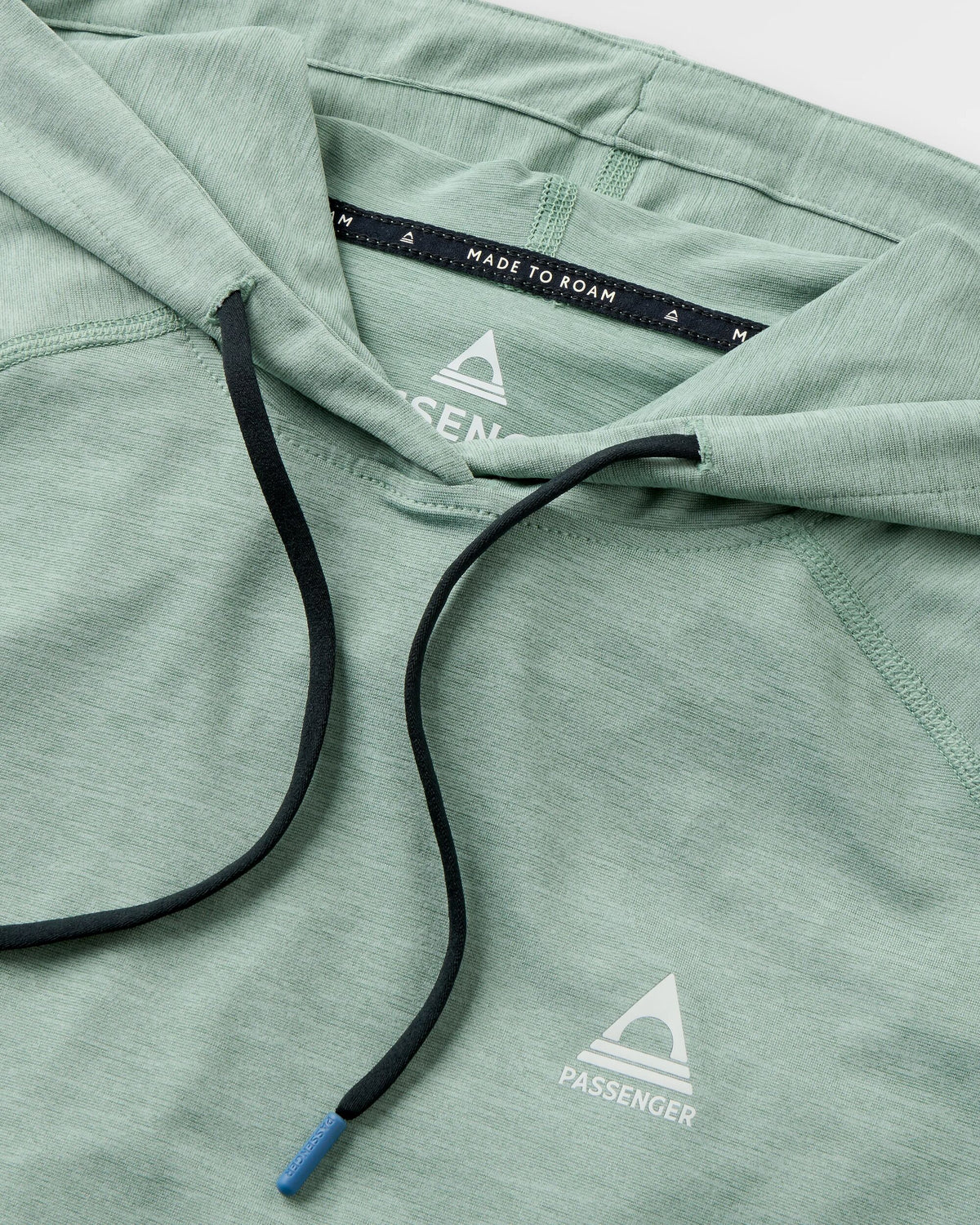 Sunvale Hooded UPF50 LS T-Shirt - Pistachio Marl - Flatlay