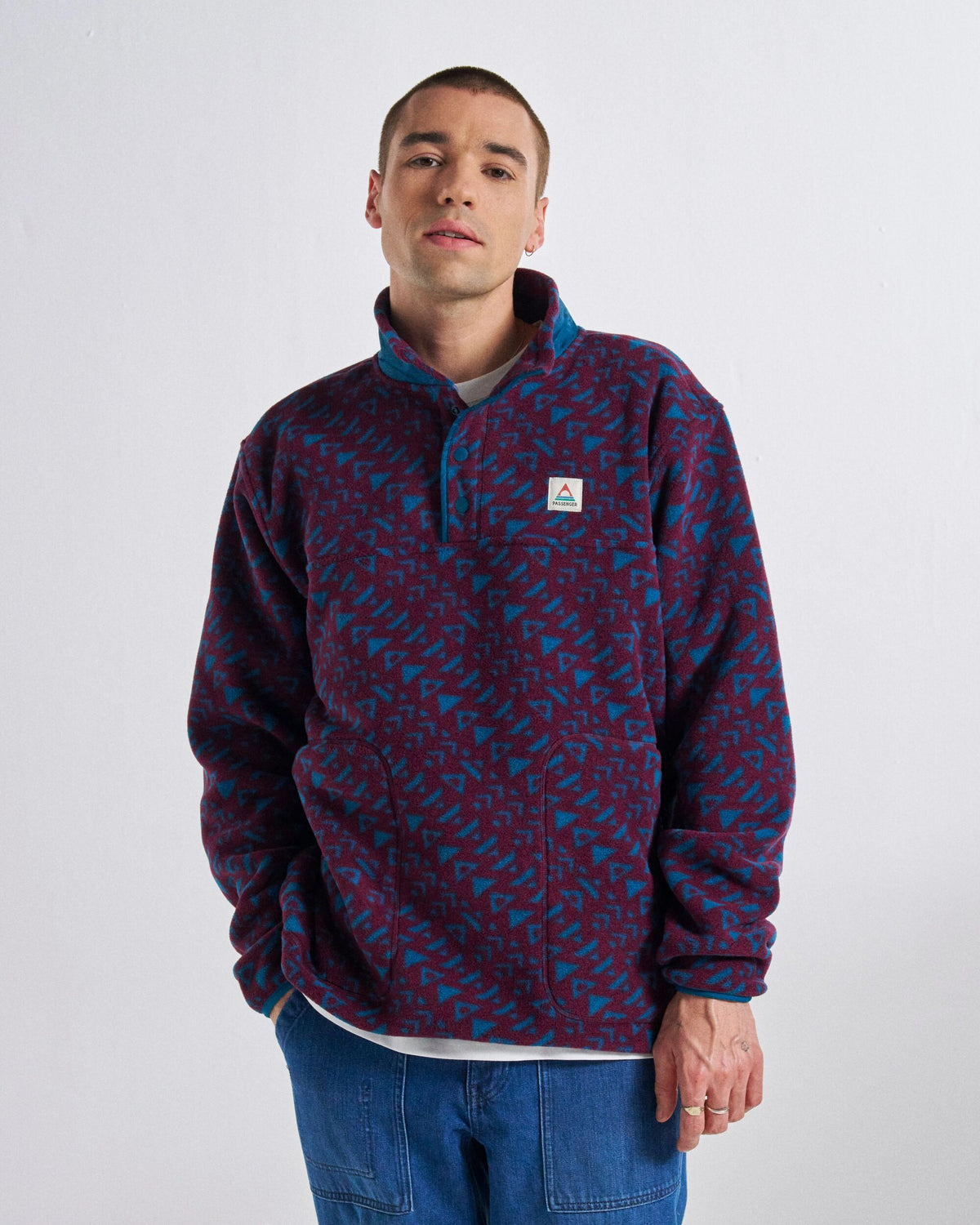 Dusk Polartec® Fleece - Diagonal Geo Fig - Studio Model