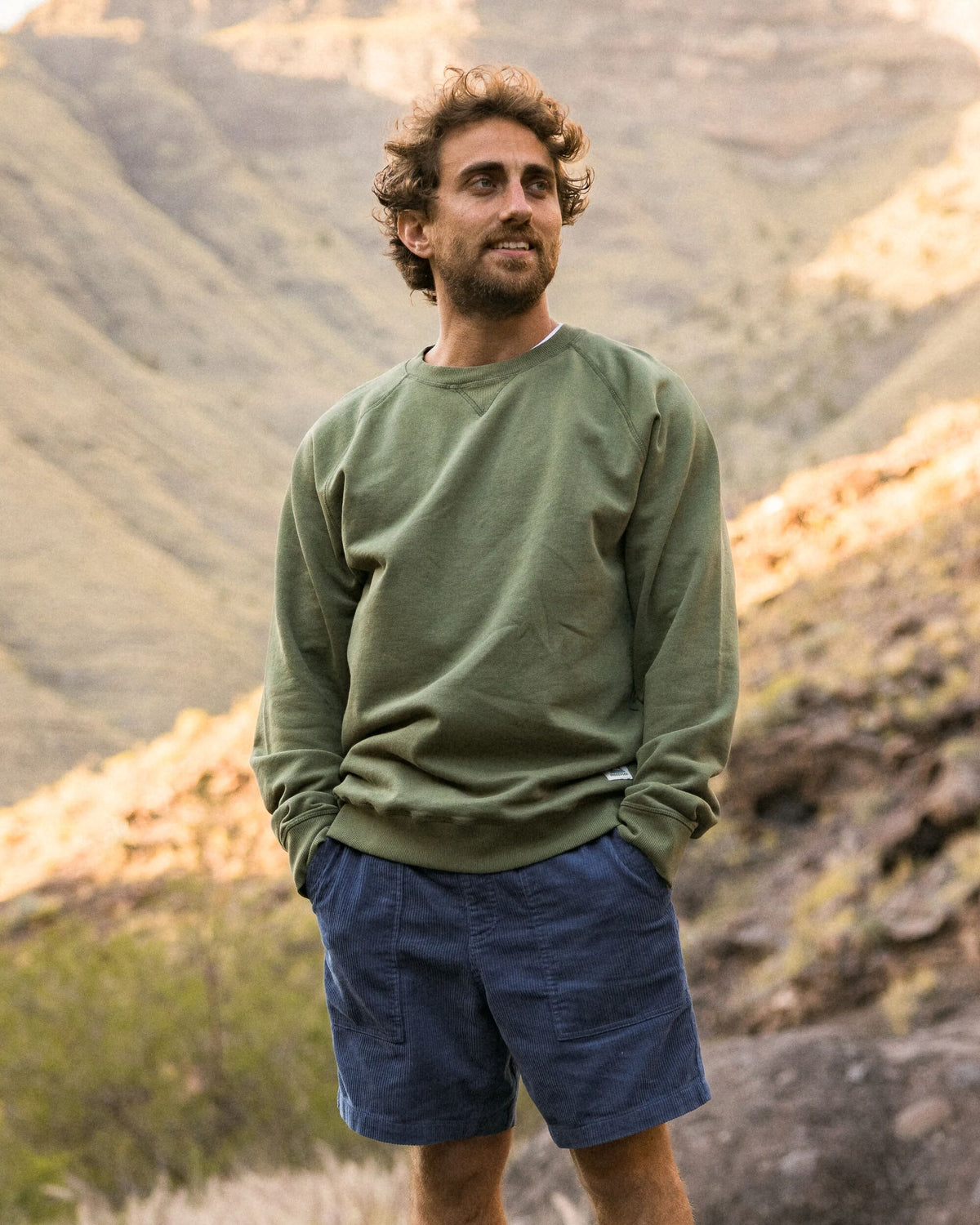 Heritage Men's Sweatshirt - Khaki - Lifestyle
