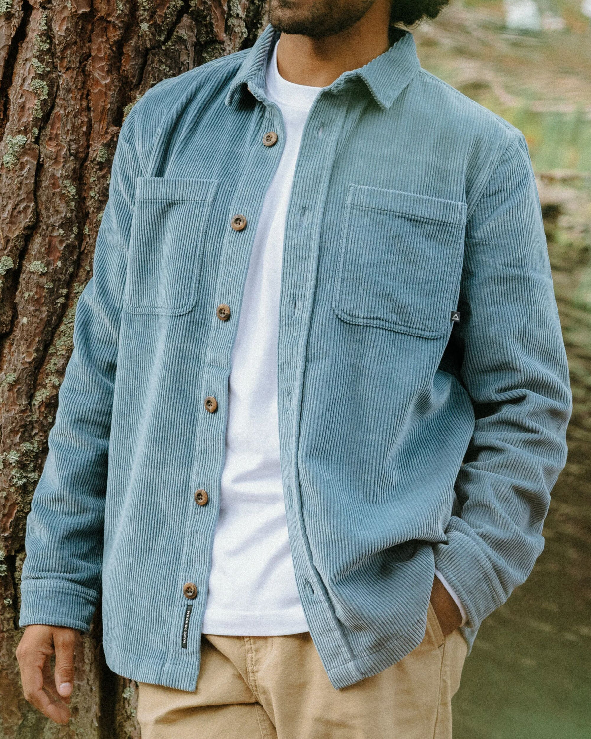 Backcountry Heavyweight Cord Overshirt - Stormy Blue - Lifestyle