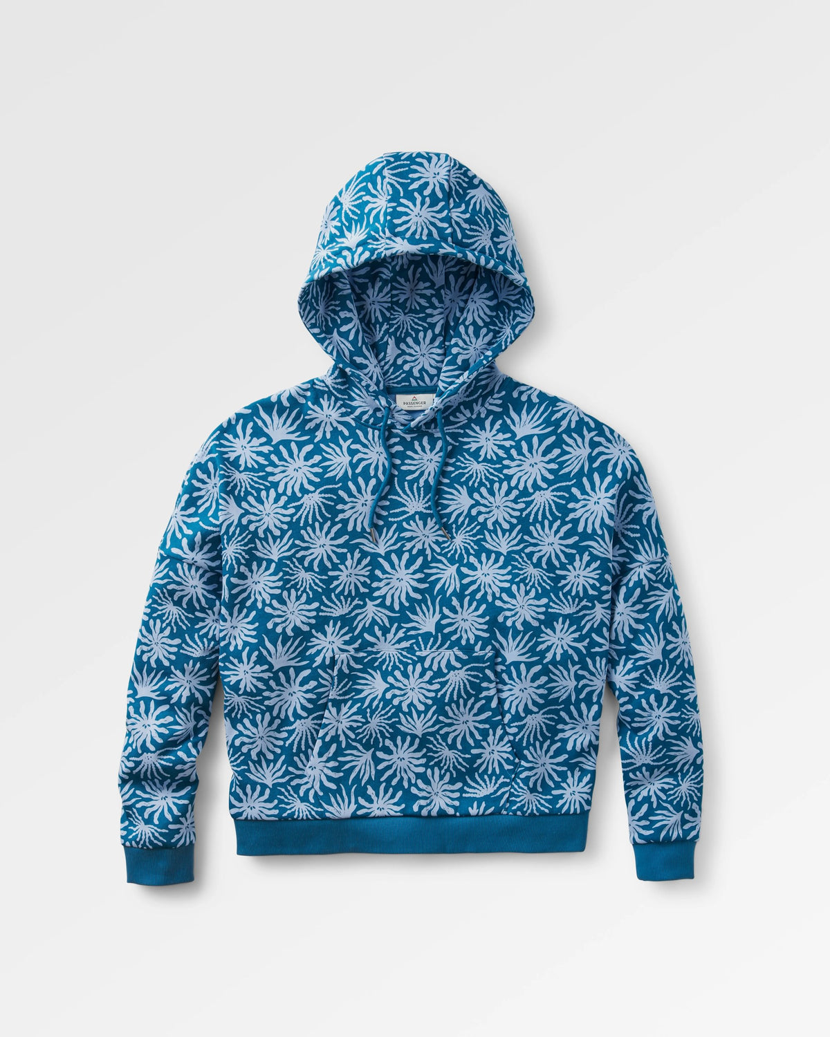 Arame Cotton Hoodie - Seaweed Blue Steel - Flatlay