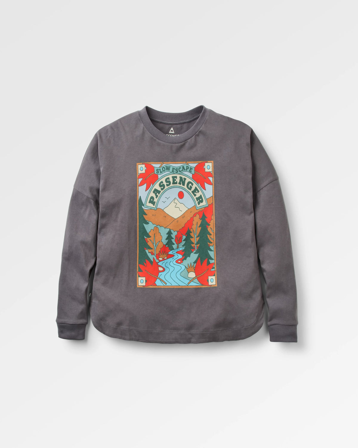 Rambling LS T-Shirt - Charcoal - Flatlay