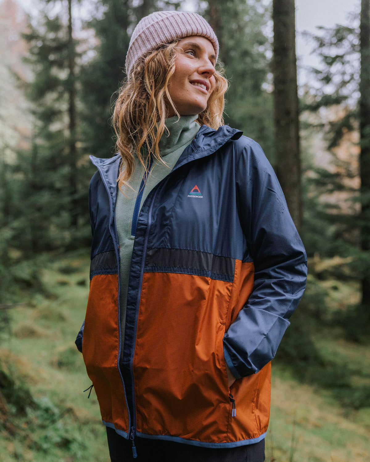Viento Windshell Jacket - Dark Denim/Sunset Orange - Lifestyle