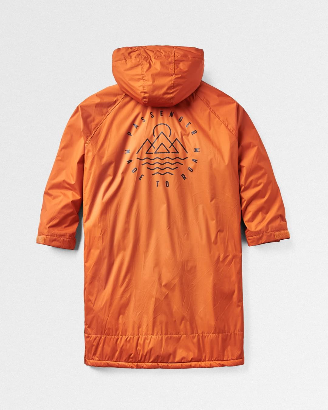 Escapism Sherpa Lined Changing Robe - Rust - Flatlay