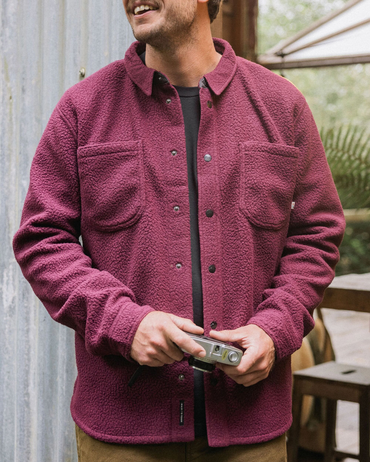 Backcountry Sherpa Fleece Shirt - Fig - Lifestyle