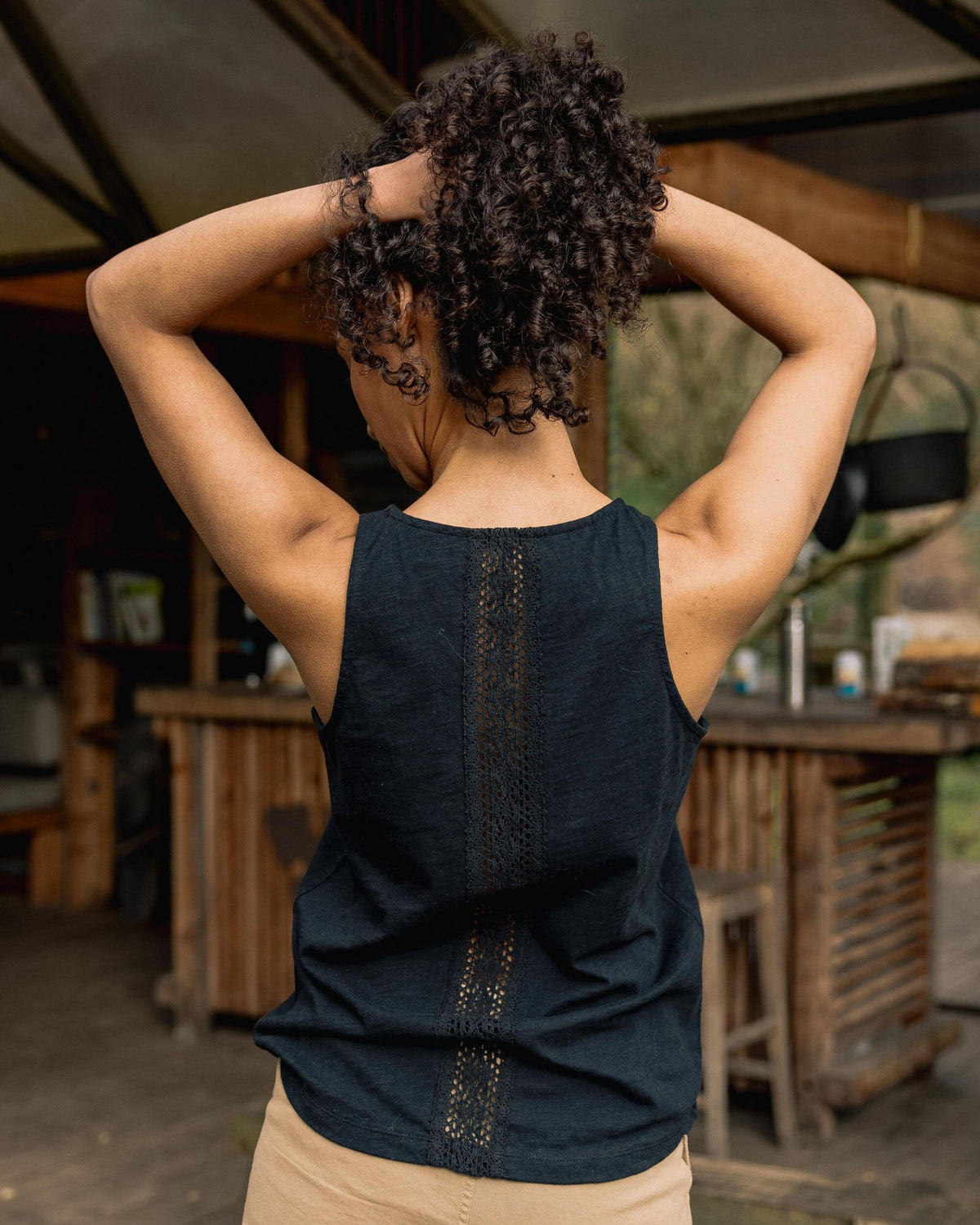 Rivergate Top - Black - Lifestyle