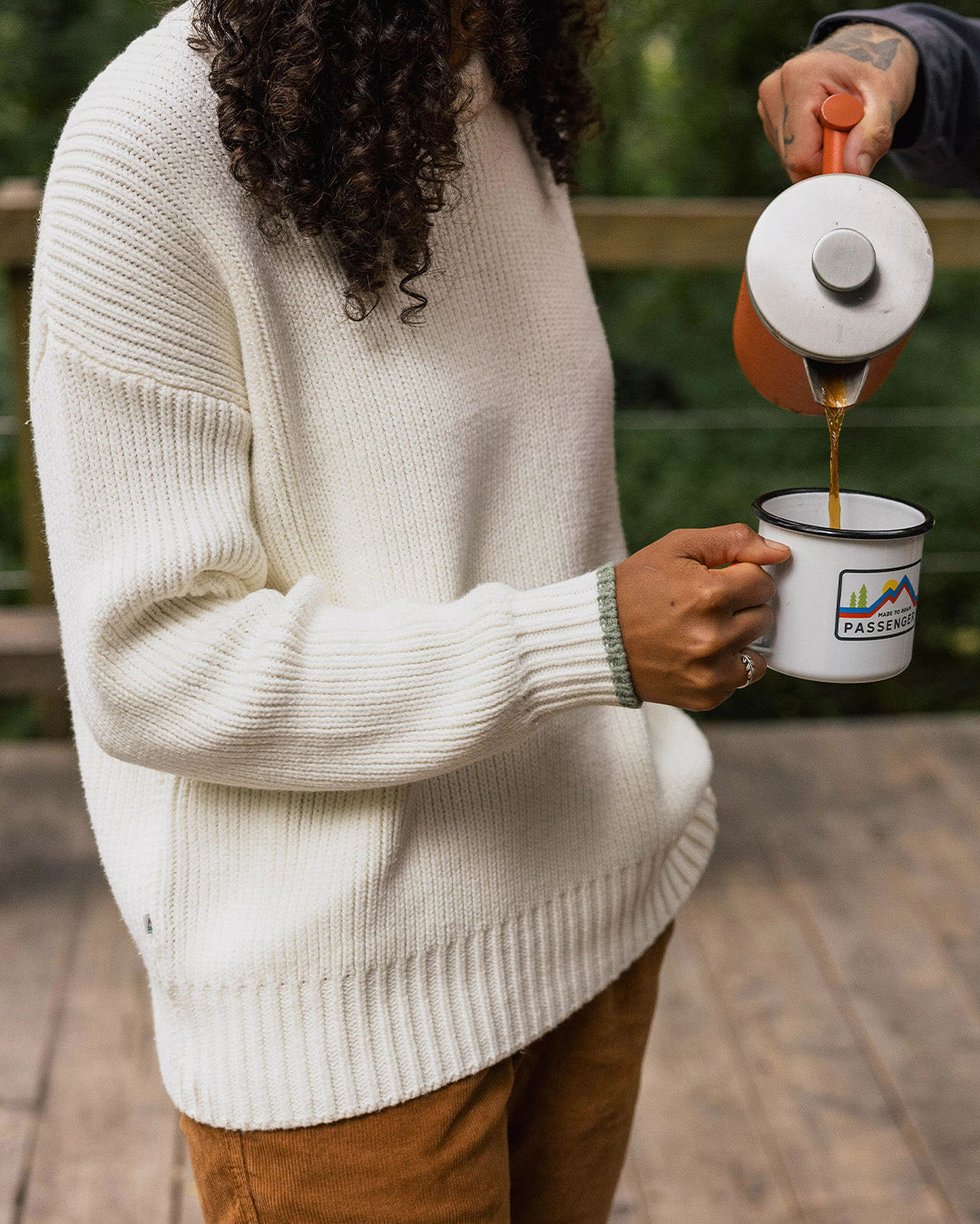 Gondwana Classic Knitted Jumper - Off White - Lifestyle