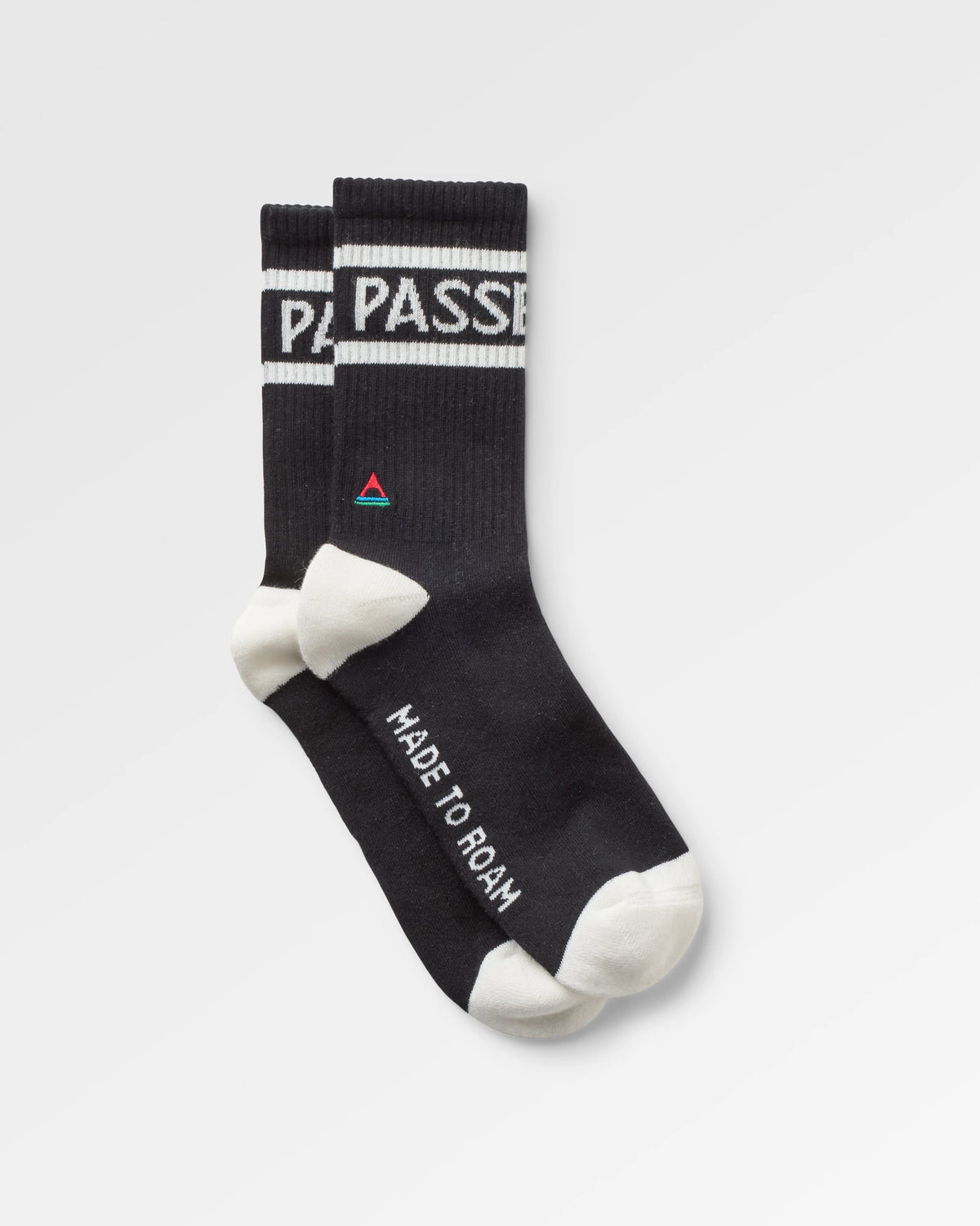 Classic Passenger Crew Socks - Black - Flatlay