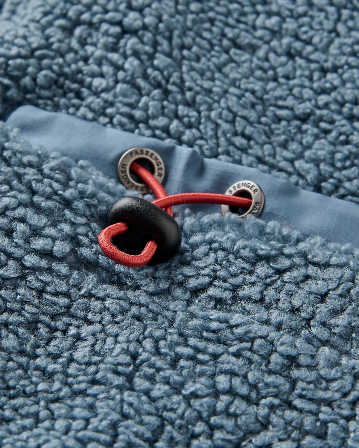 Lucia Sherpa Fleece - Stormy Blue - Flatlay