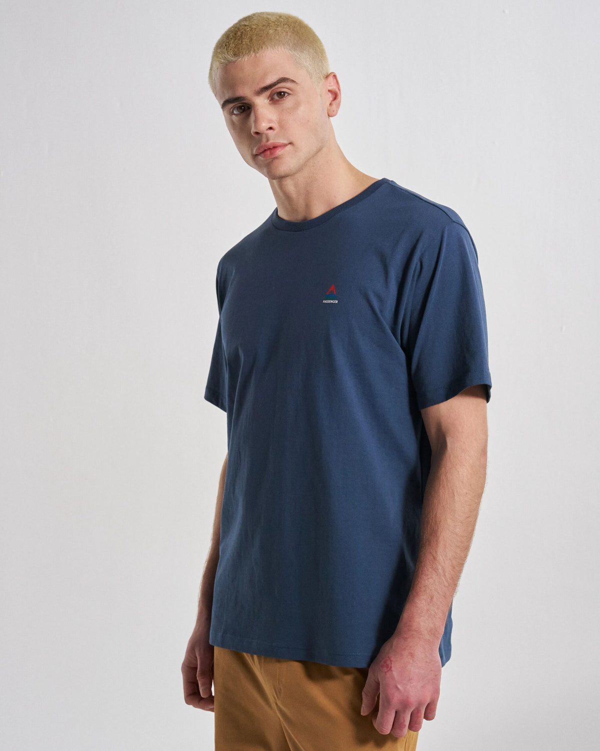Classic Logo T-Shirt - Rich Navy - Studio Model