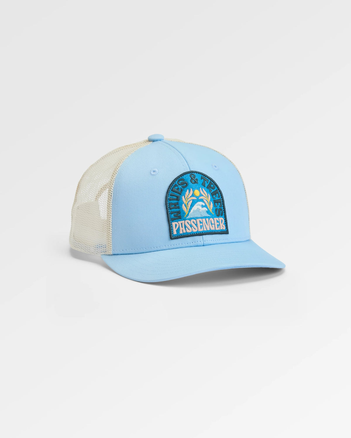 Dawning Cotton Trucker Cap - Faded Denim - Flatlay