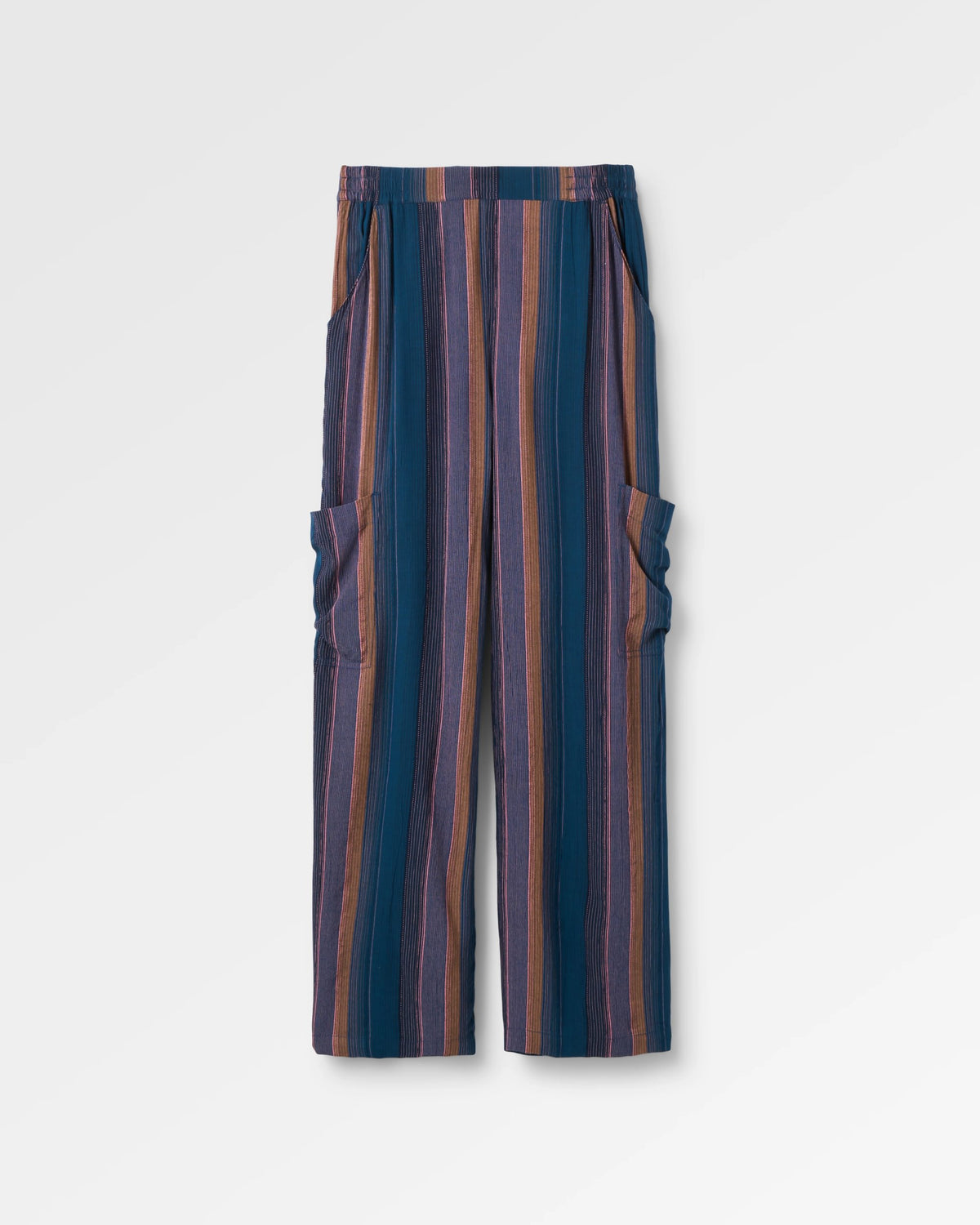 Someday Woven Trouser - Dark Denim Multi Stripe - Flatlay