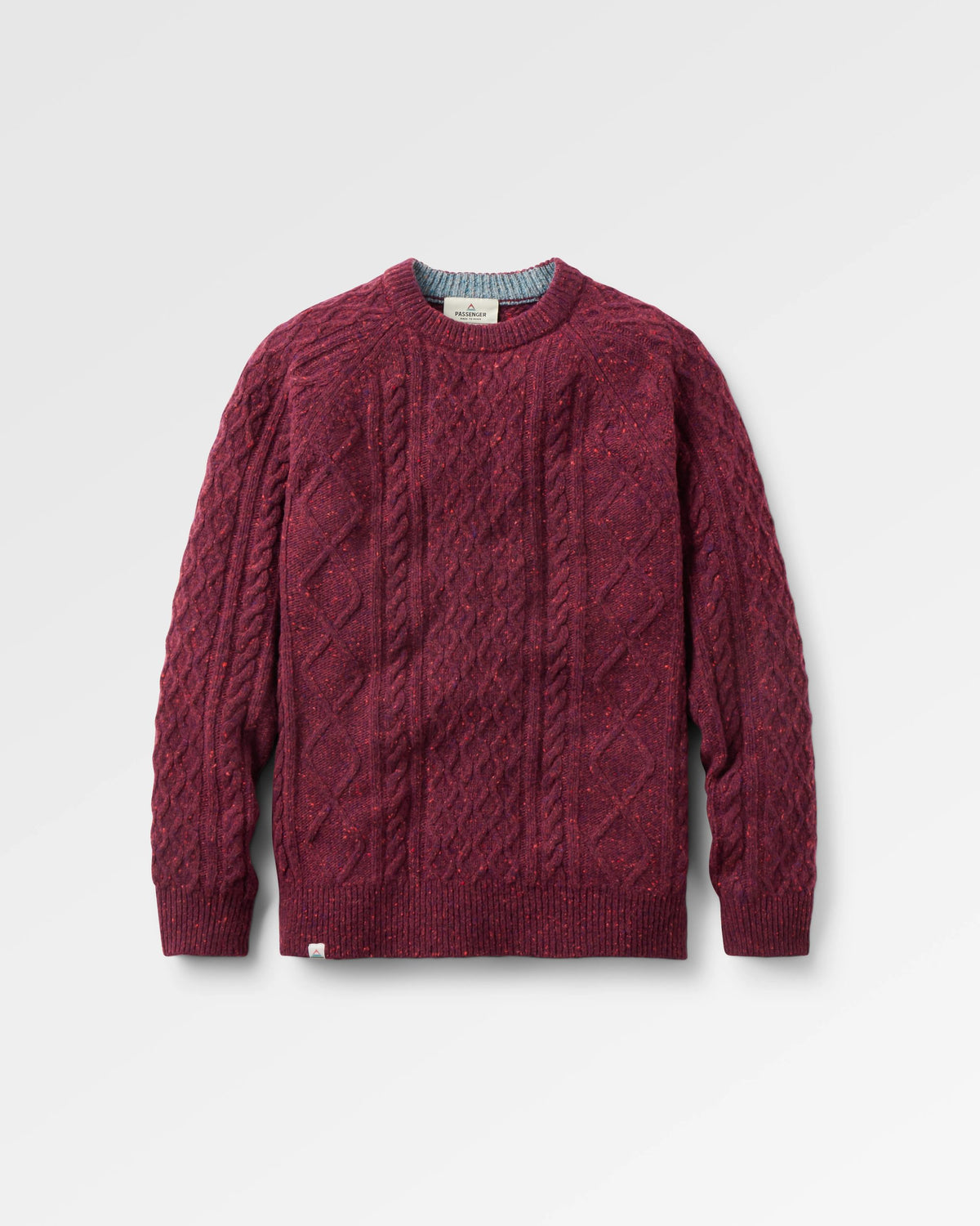 Sandbar Merino Blend Knitted Jumper - Fig - Flatlay