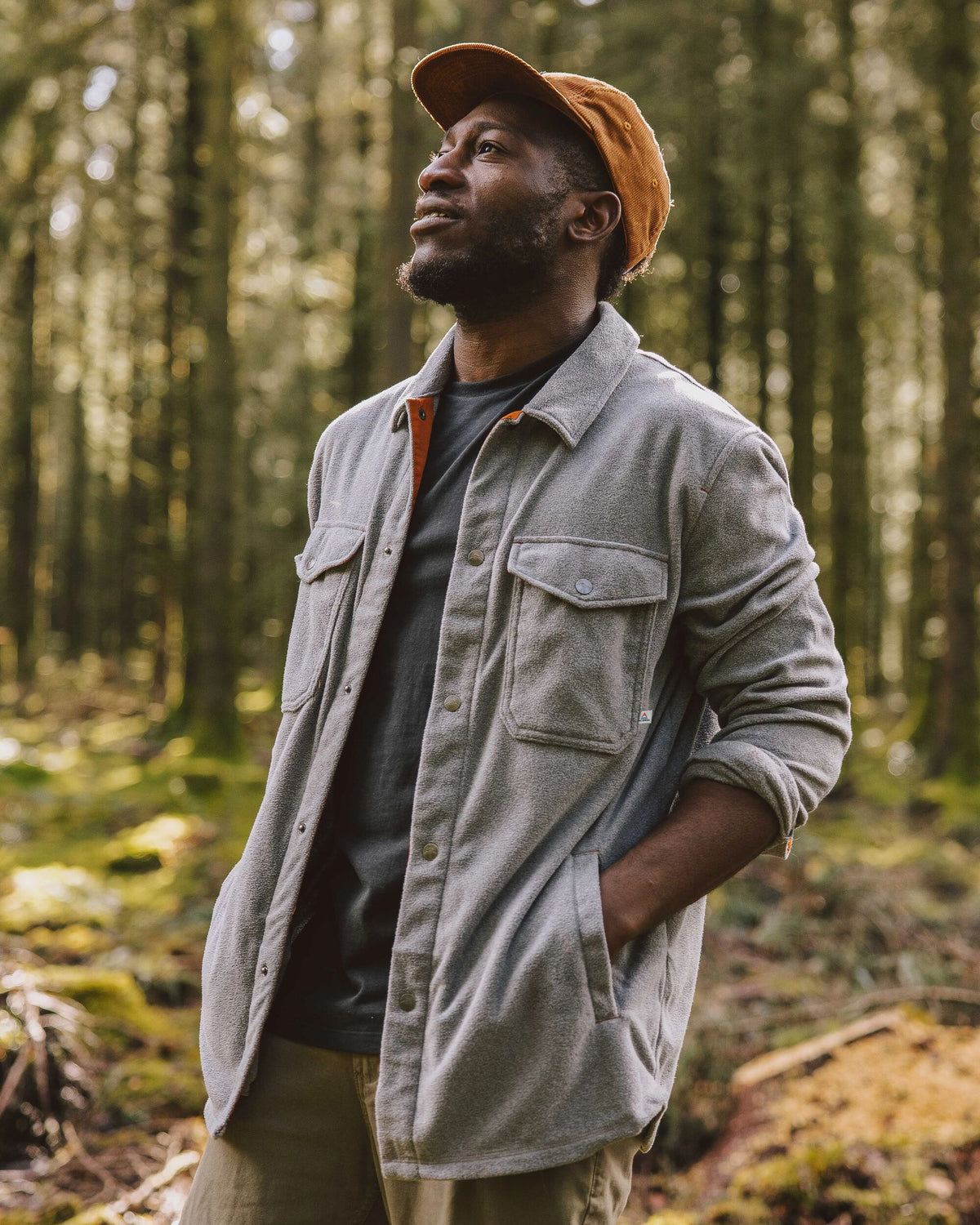 Maple Polar Fleece Shirt - Grey Marl 2 - Lifestyle