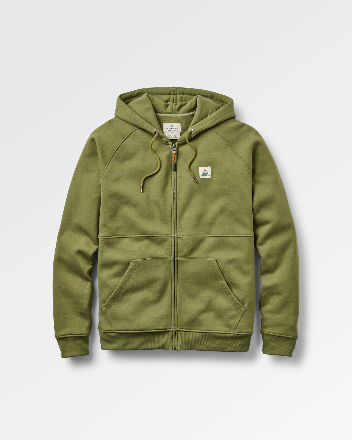 Heritage Full Zip Hoodie - Khaki - Flatlay