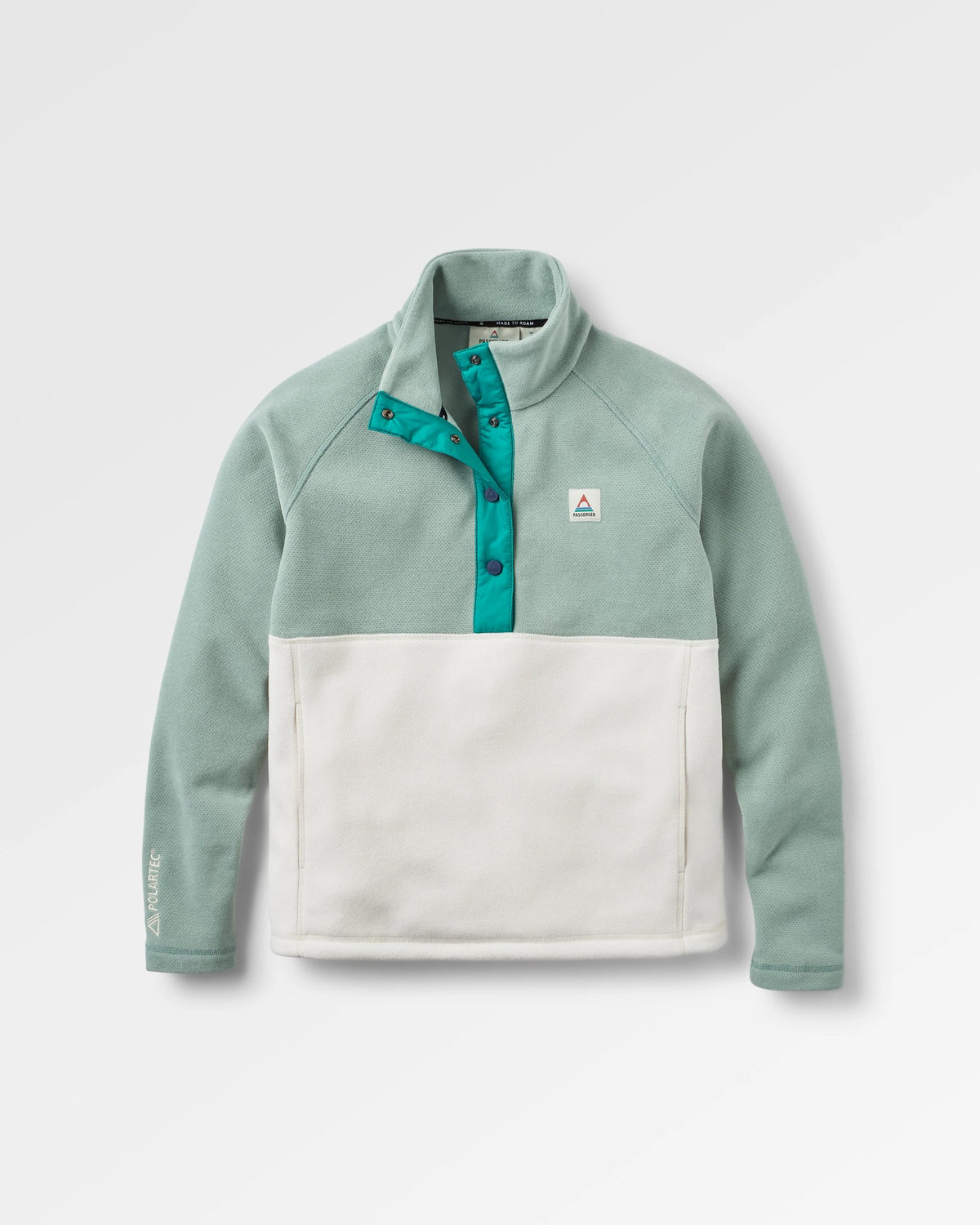 Snowdrop Polartec® Fleece - Pistachio/Birch - Flatlay