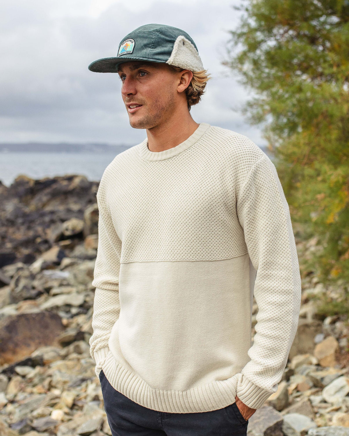 Swell Knitted Jumper - Off White - Lifestyle