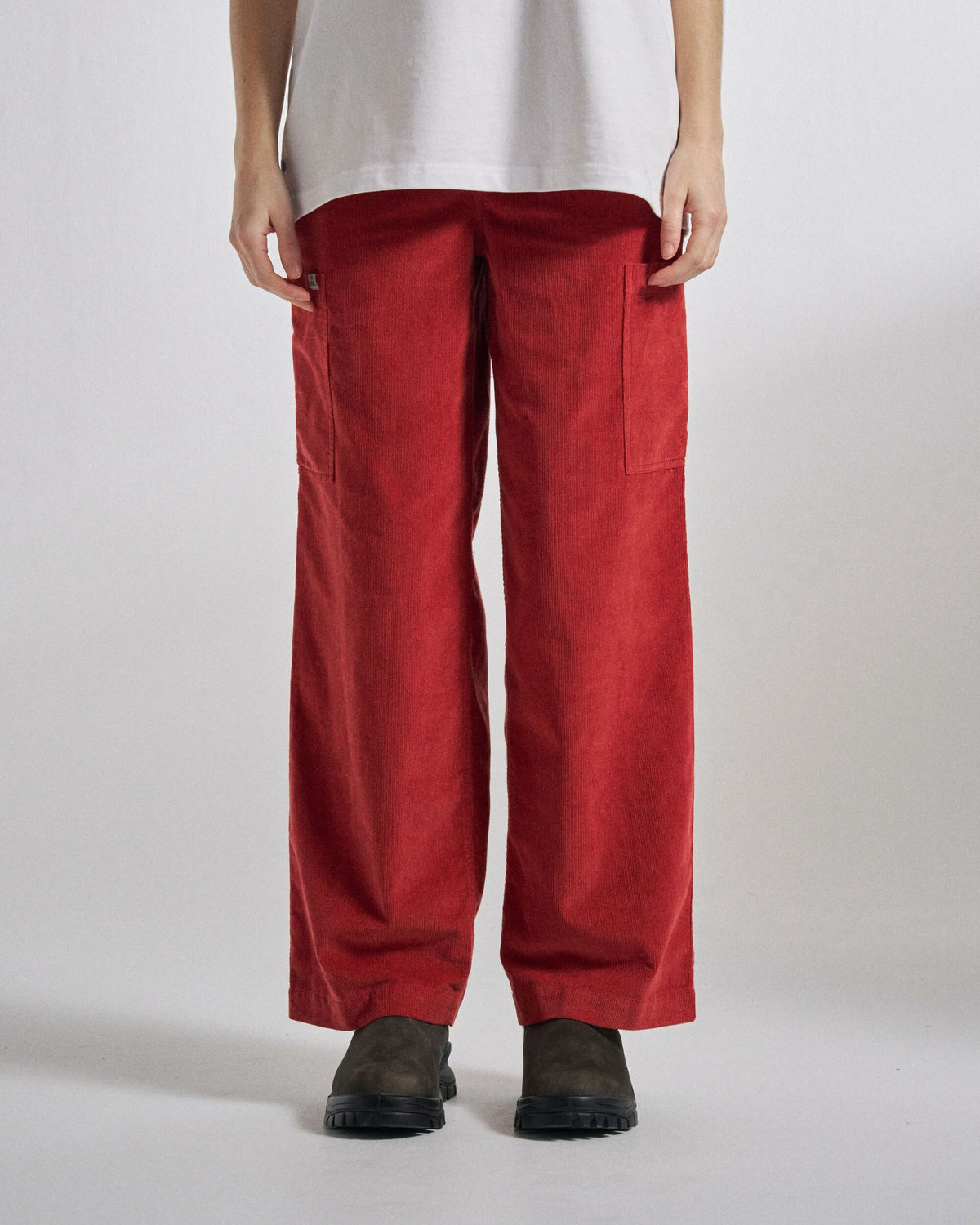 Someday Cotton Corduroy Trouser - Red Ochre - Studio Model