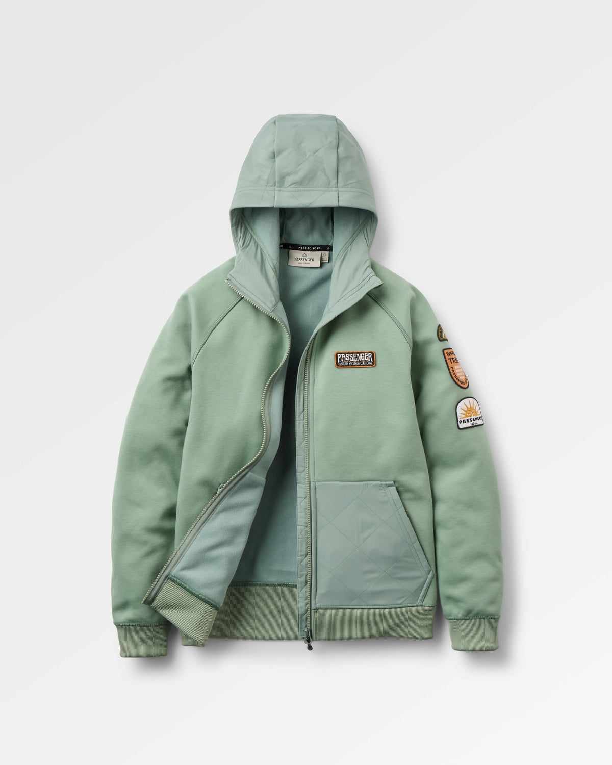 Women's Solscape Active Hoodie - Pistachio Marl - Flatlay