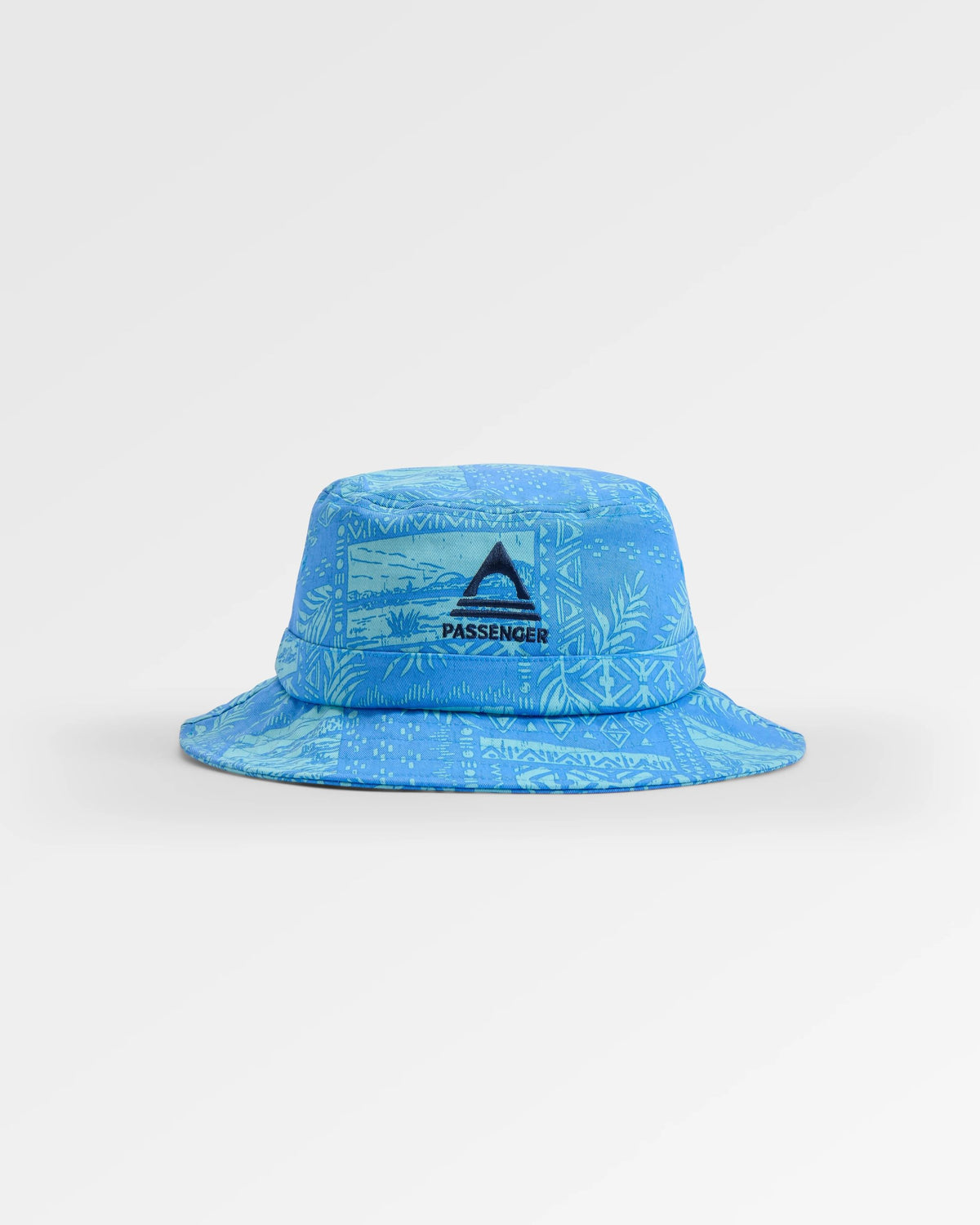 Shaded Bucket Hat - Patchwork Marine Blue - Flatlay