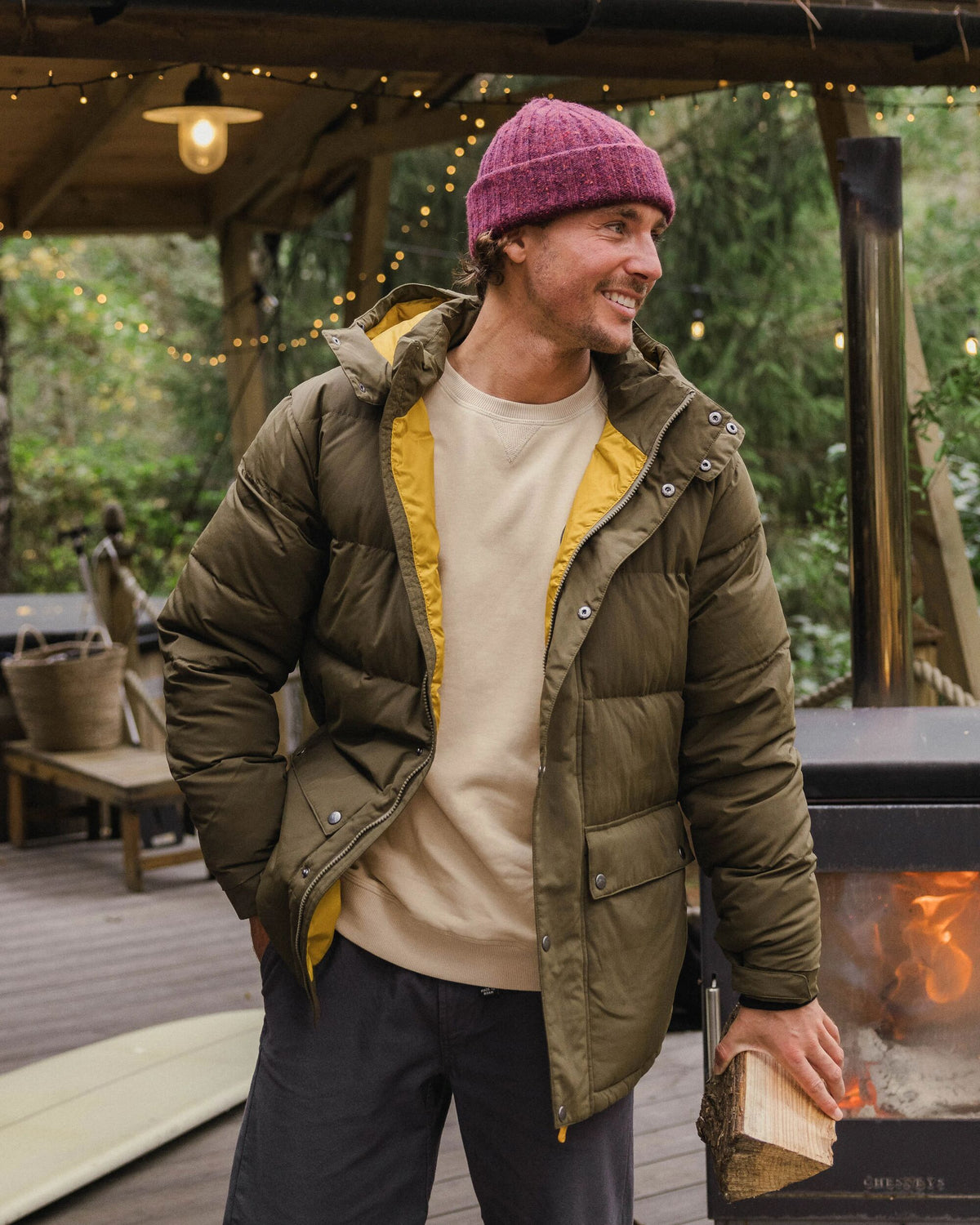 Grounded Down Jacket - Dark Olive - Lifestyle