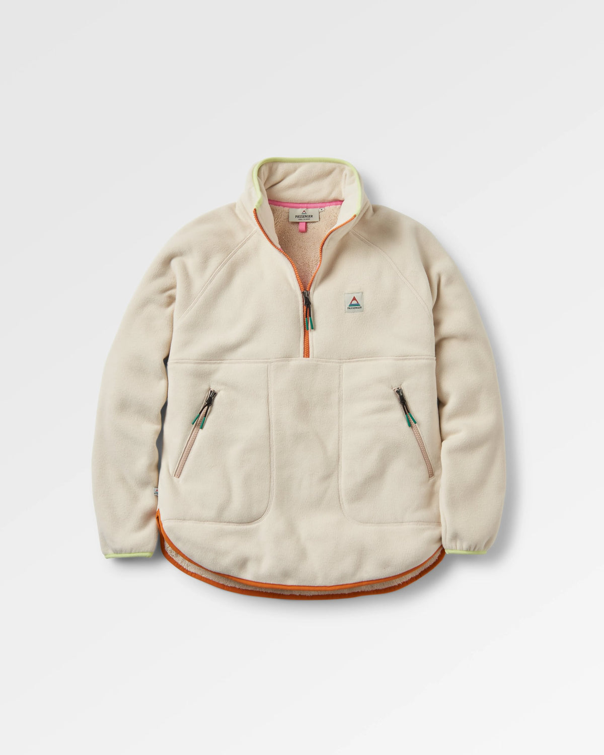 Folksy Sherpa Fleece - Oat - Flatlay