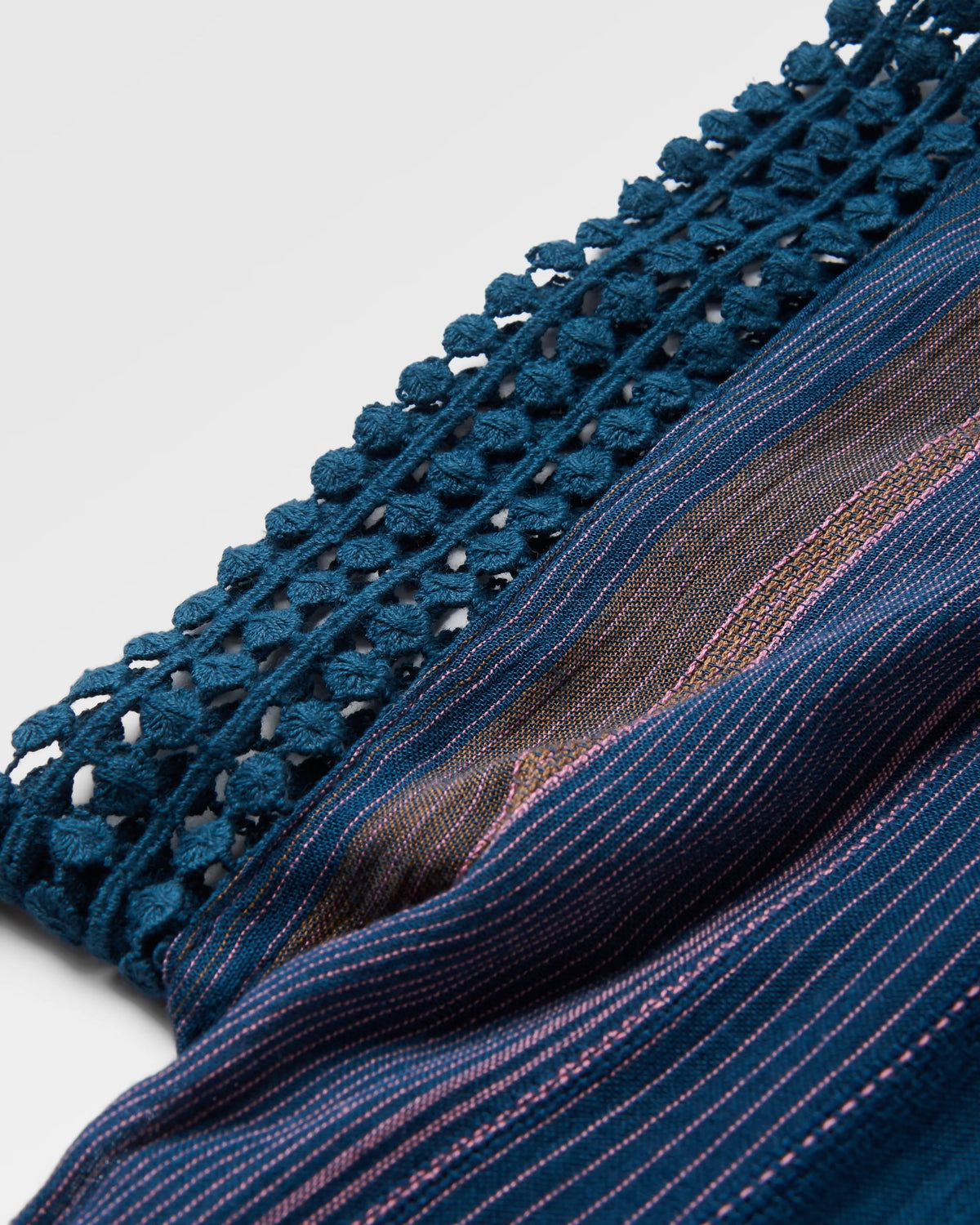 Clarity Short Skort Dress - Dark Denim Multi Stripe - Flatlay