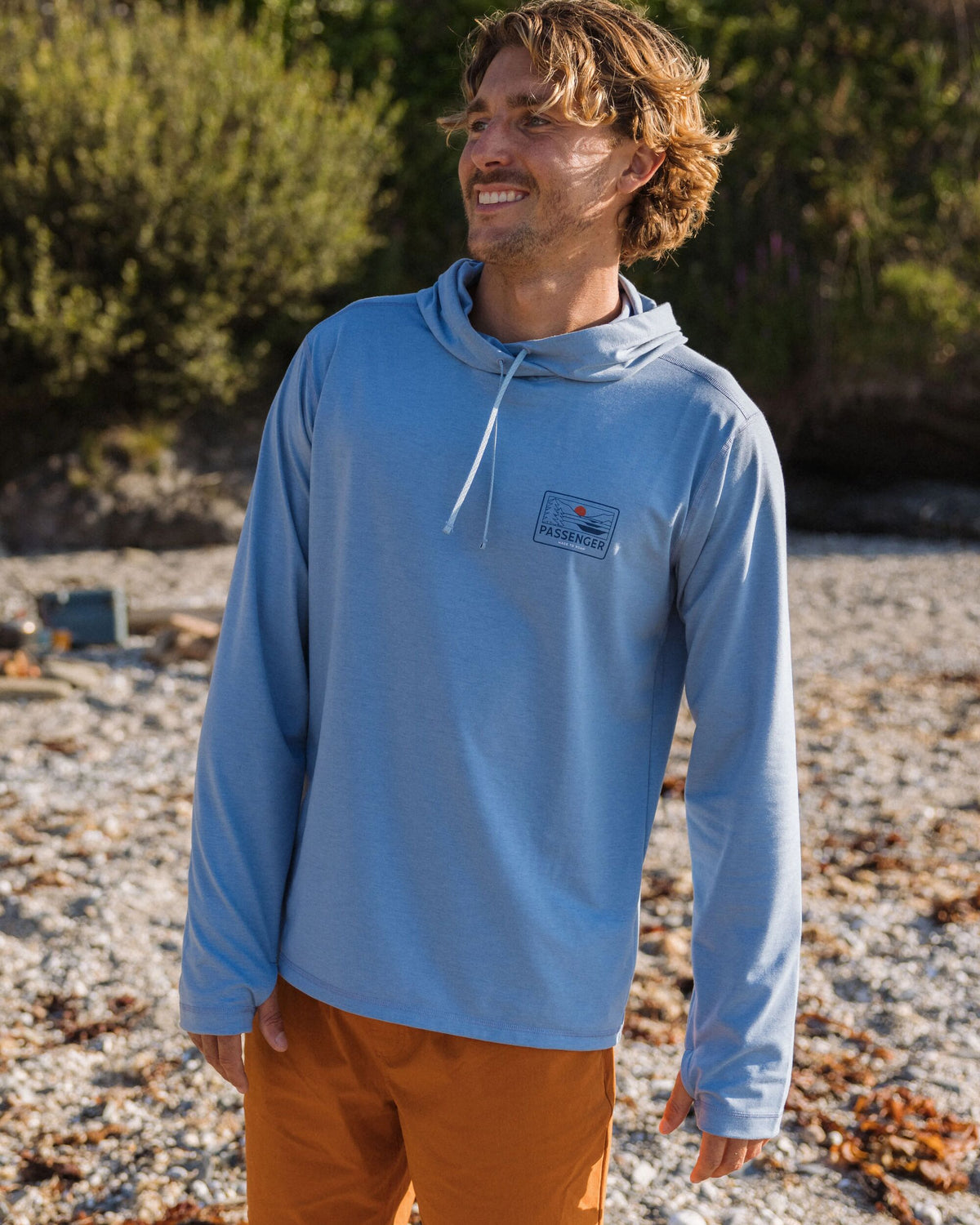 Roamscreen UPF50 Drirelease® Men's Hoodie - Faded Denim - Lifestyle