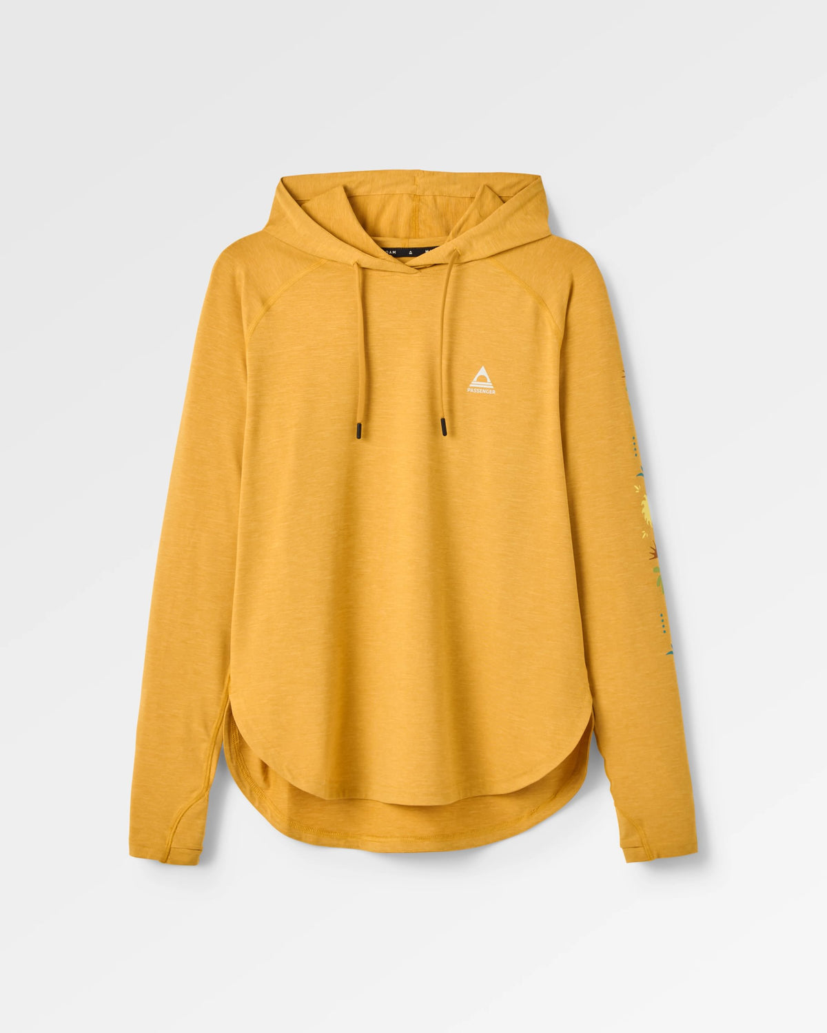 Sunvale Hooded UPF50 LS T-Shirt - Spruce Yellow Marl - Flatlay