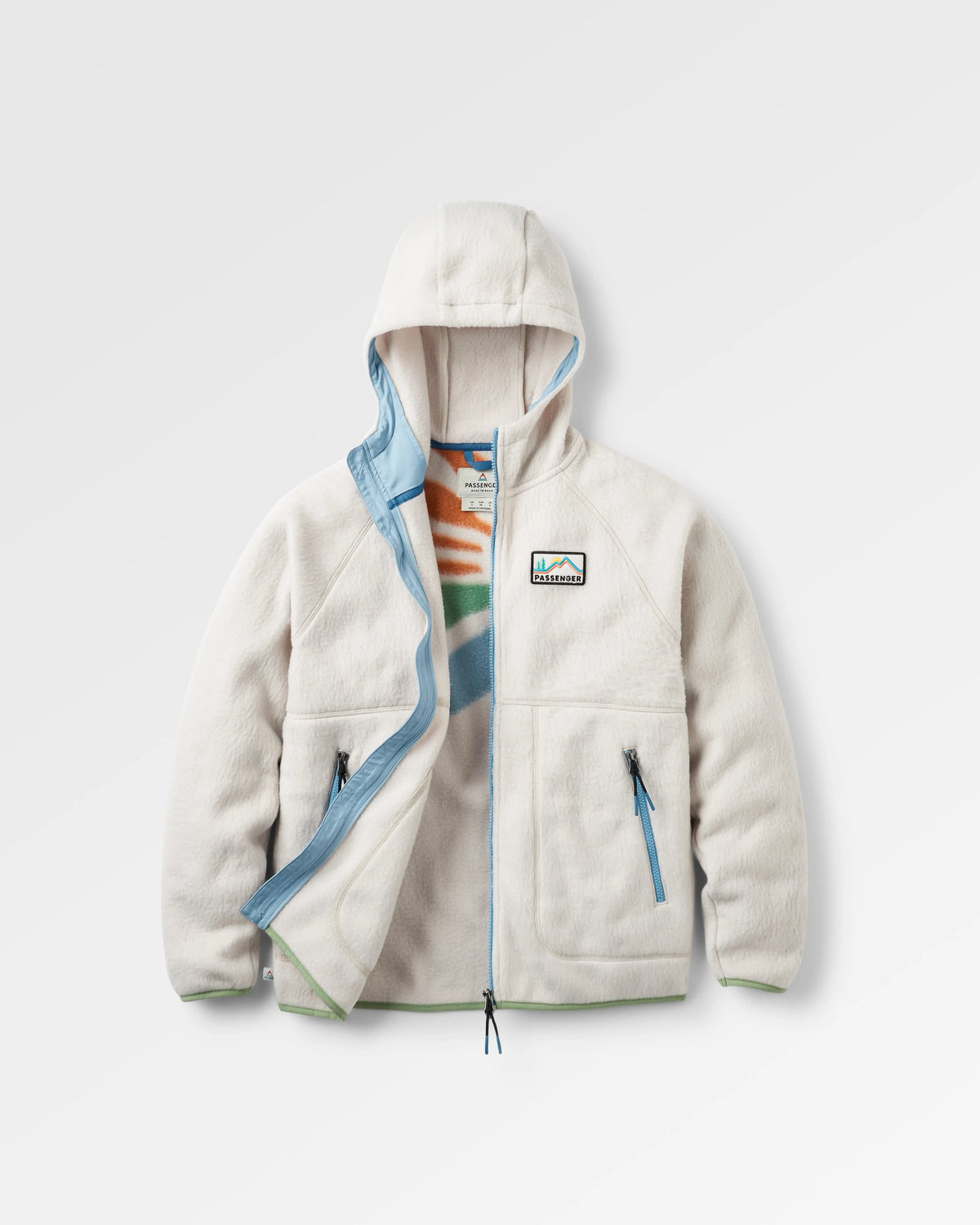 North Coast Vista Full Zip Sherpa Fleece - Oatmeal - Flatlay