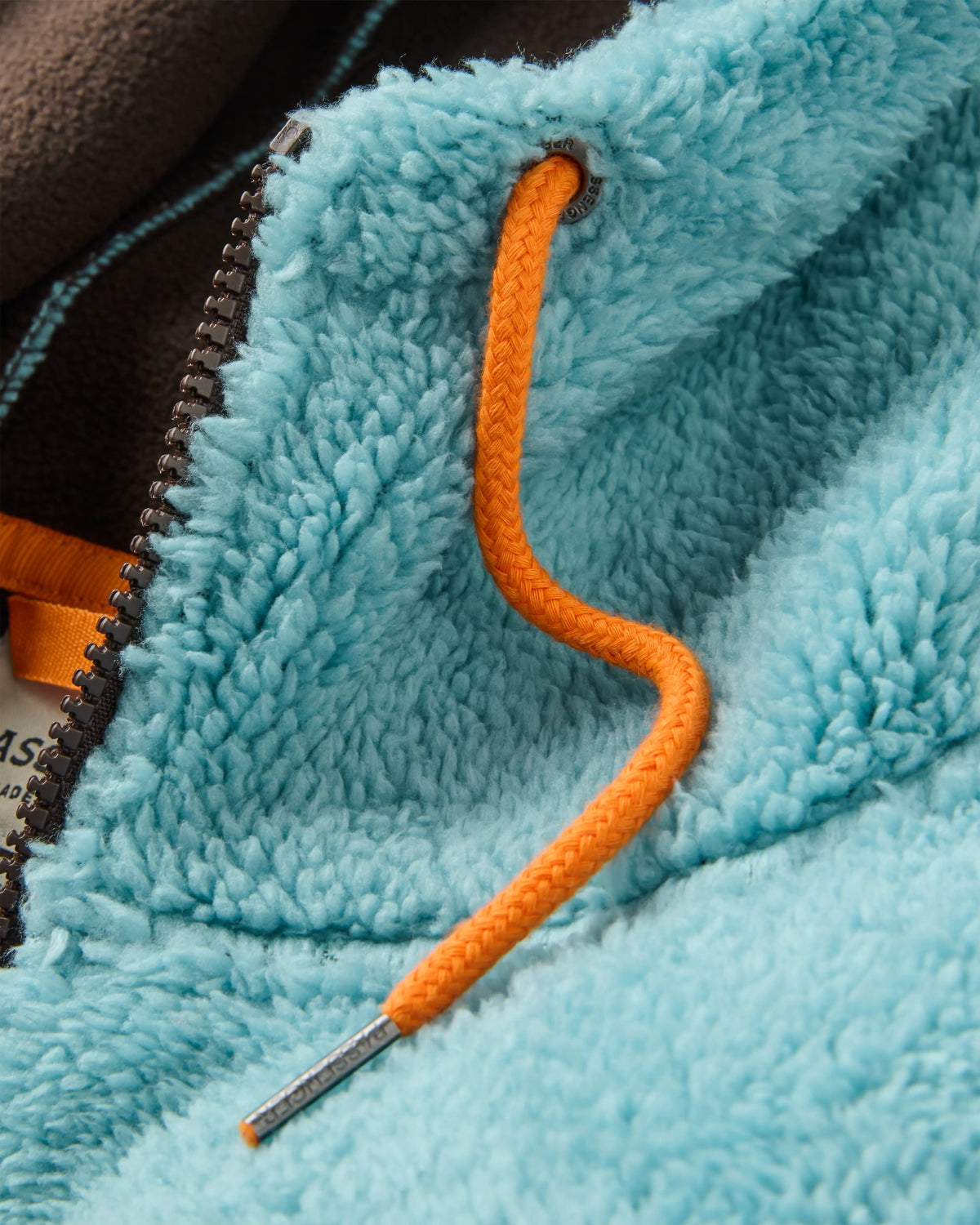 Nestling Polar-Lined Sherpa Fleece - Retro Blue/Espresso - Flatlay