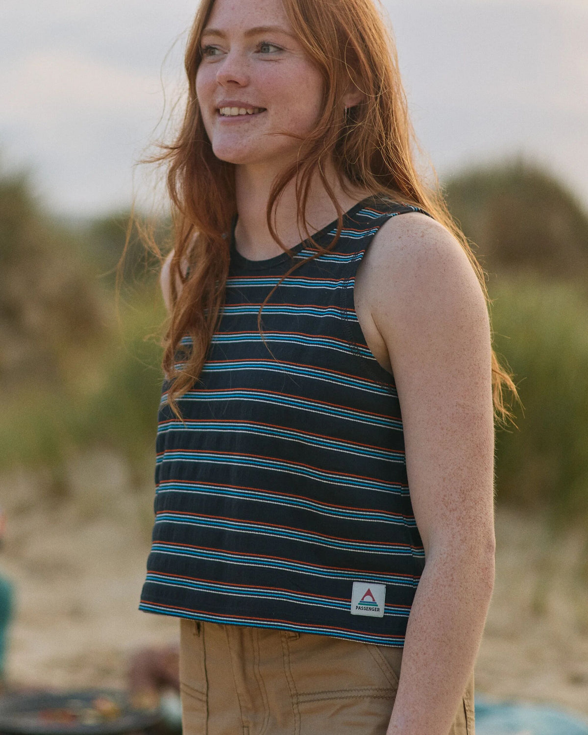 Retro Vibes Vest - Black Multi Stripe - Lifestyle
