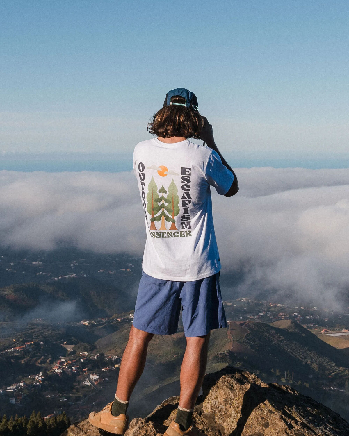 Tall Pines Men's T-Shirt - White - Lifestyle