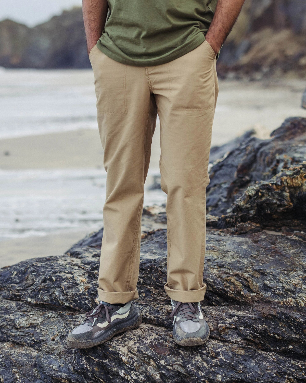 Rif-Raf Cotton Ripstop Trouser - Biscuit - Lifestyle
