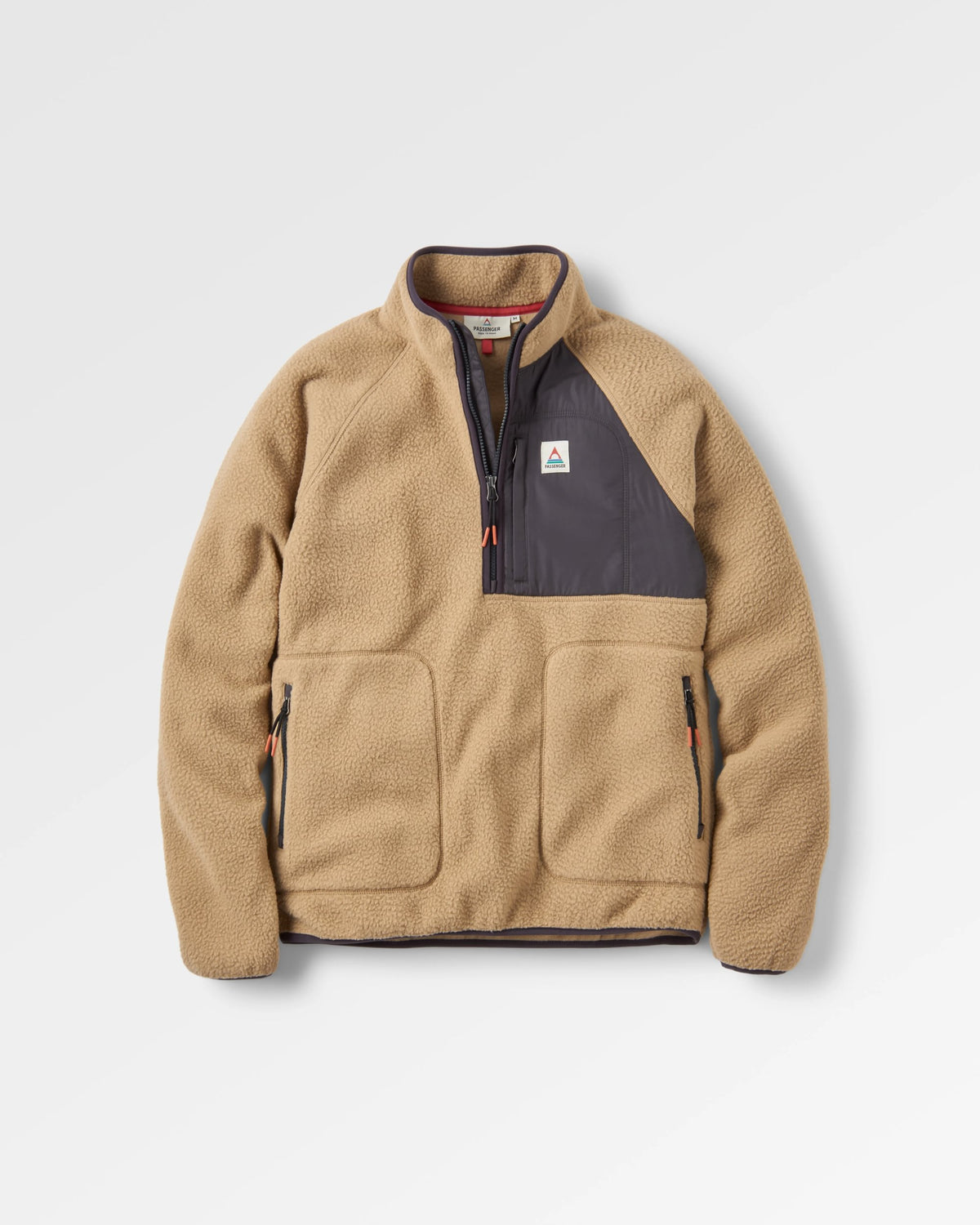 Offgrid 1/2 Zip Sherpa Fleece - Biscuit - Flatlay