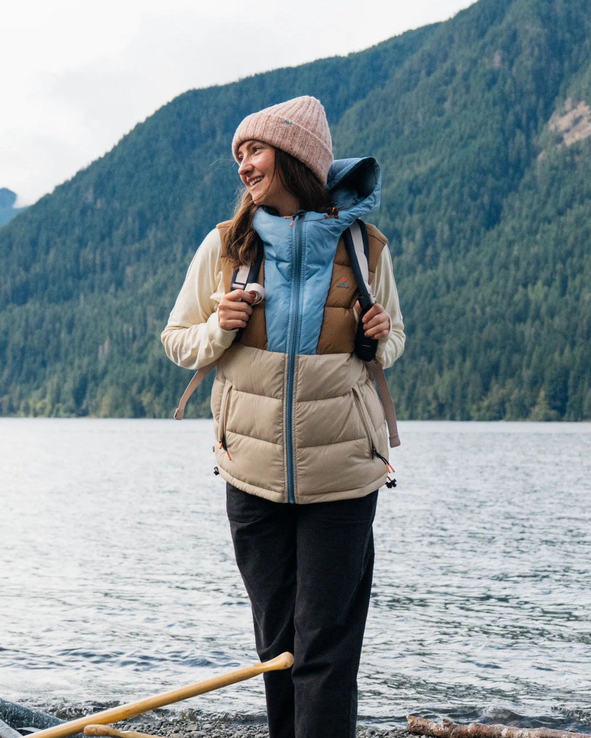 Kai Insulated Gilet - Toffee/Stone - Lifestyle