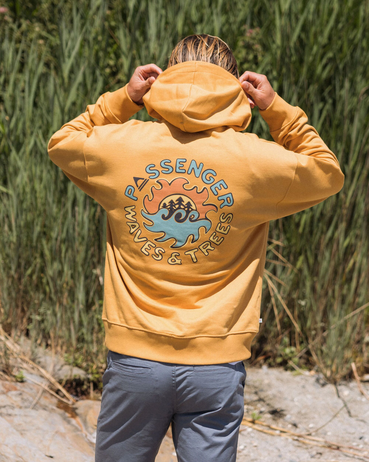 Dune Relaxed Fit Hoodie - Spruce Yellow - Lifestyle