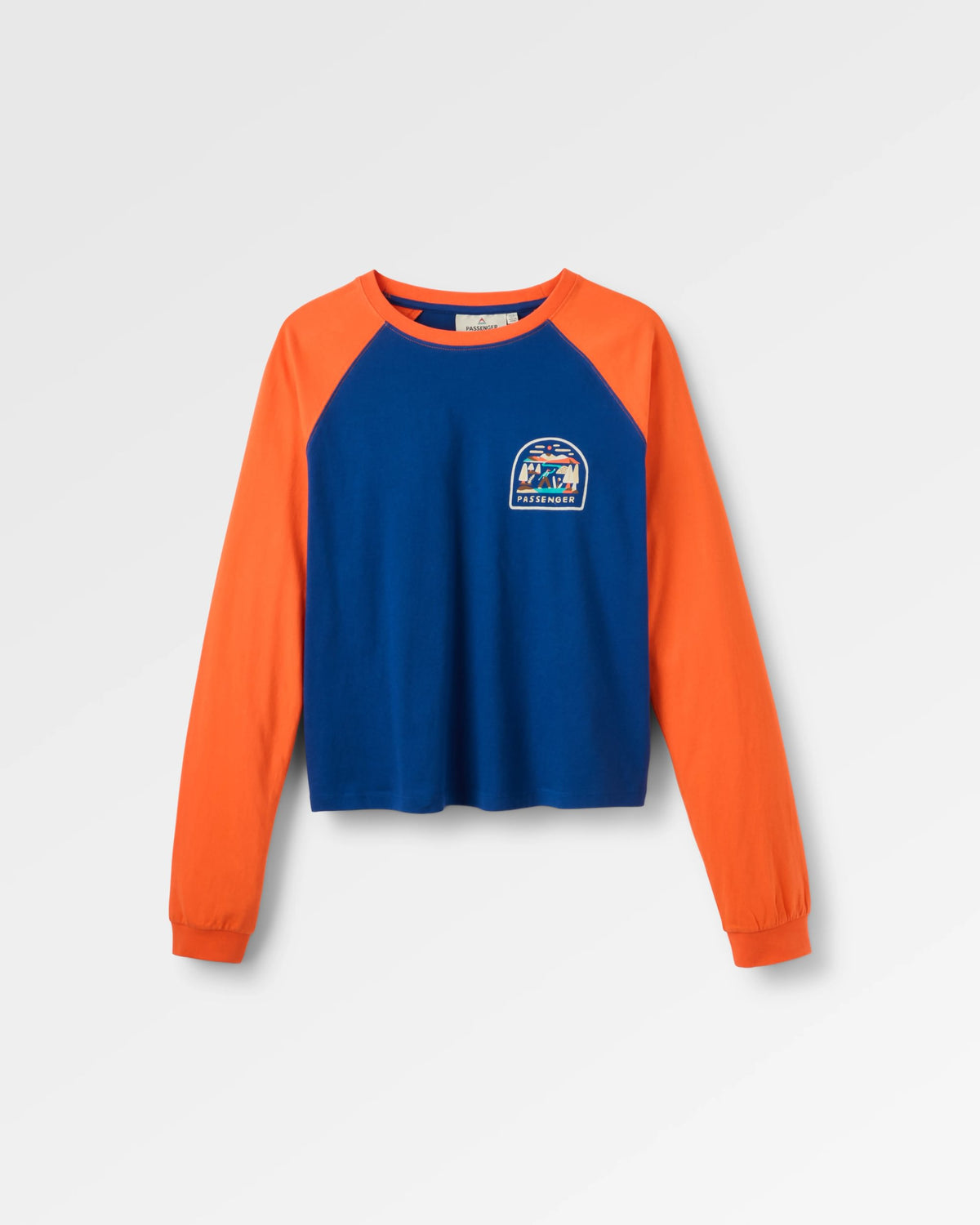 Lost Patch Women's LS T-Shirt - Blue Navy - Flatlay