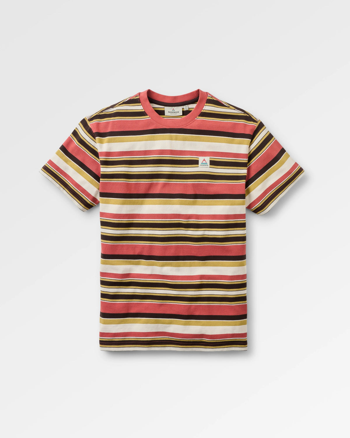 Wild Pine Stripe T-Shirt - Redwood Multi Stripe - Flatlay