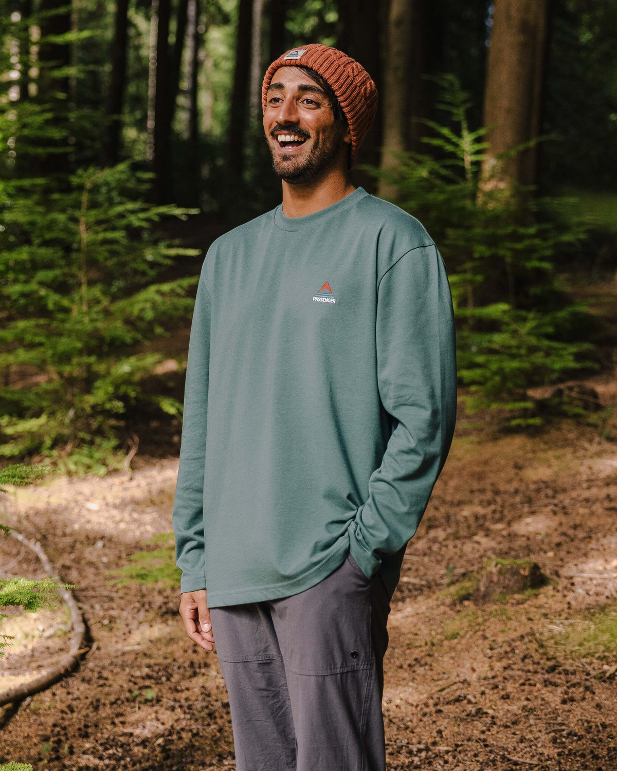 Vita Cotton Relaxed Fit LS T-Shirt - Deep Ocean - Lifestyle