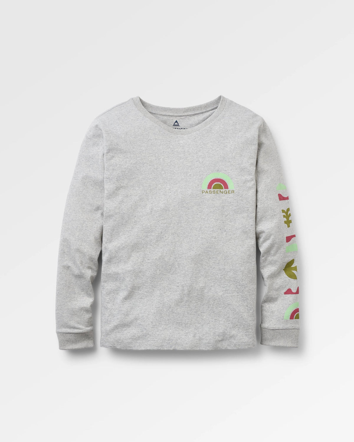 Papercut LS T-Shirt - Grey Marl - Flatlay