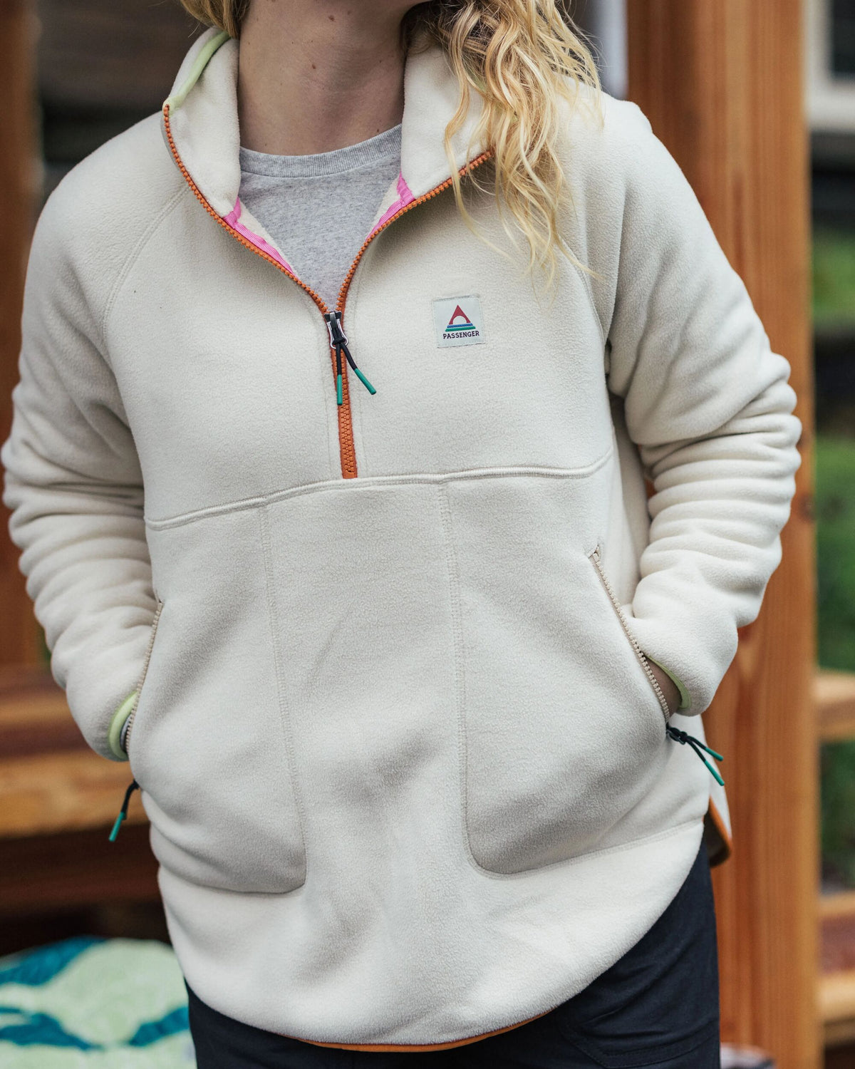 Folksy Sherpa Fleece - Oat - Lifestyle