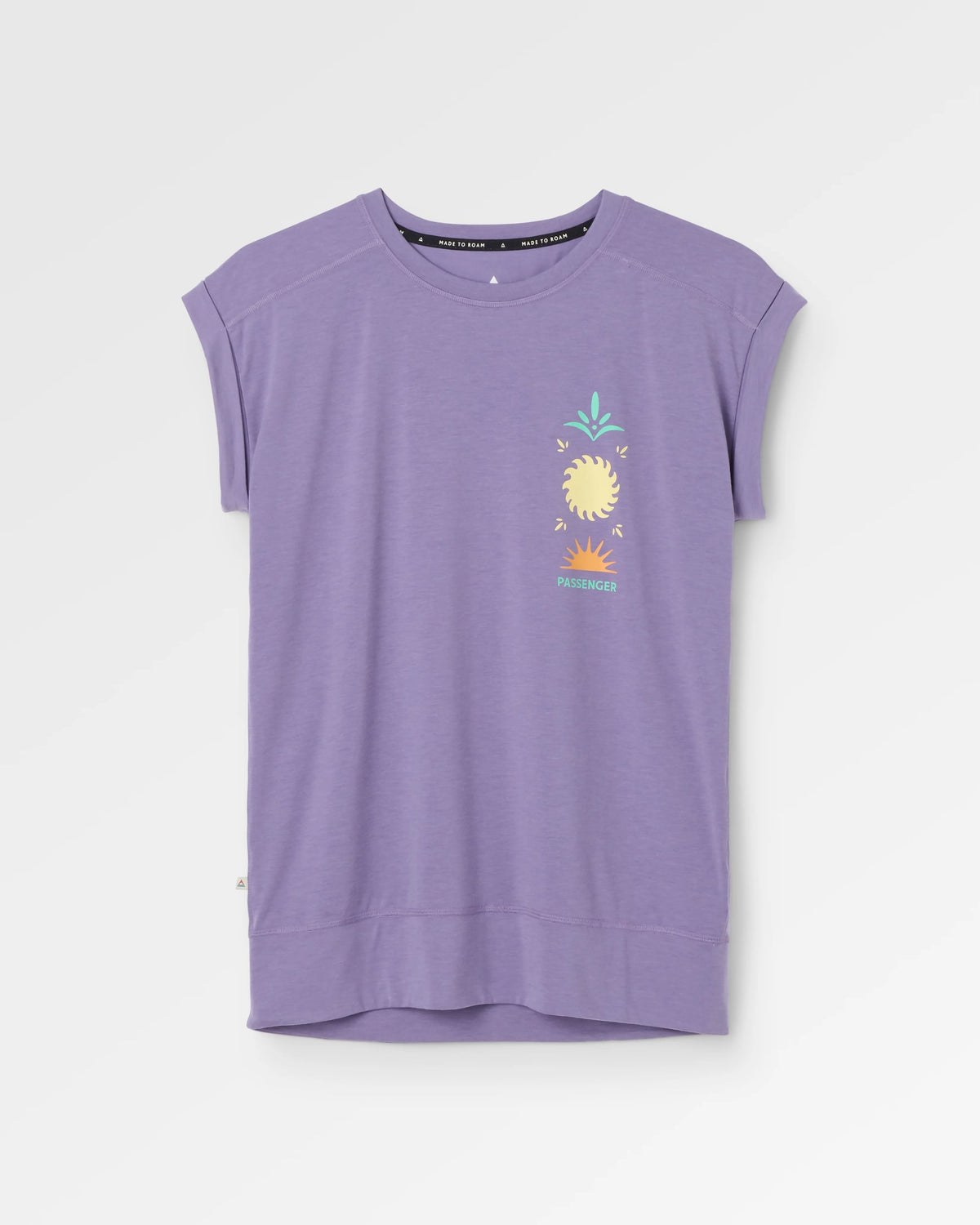 Women's Solscape Active T-Shirt - Purple Haze Marl - Flatlay