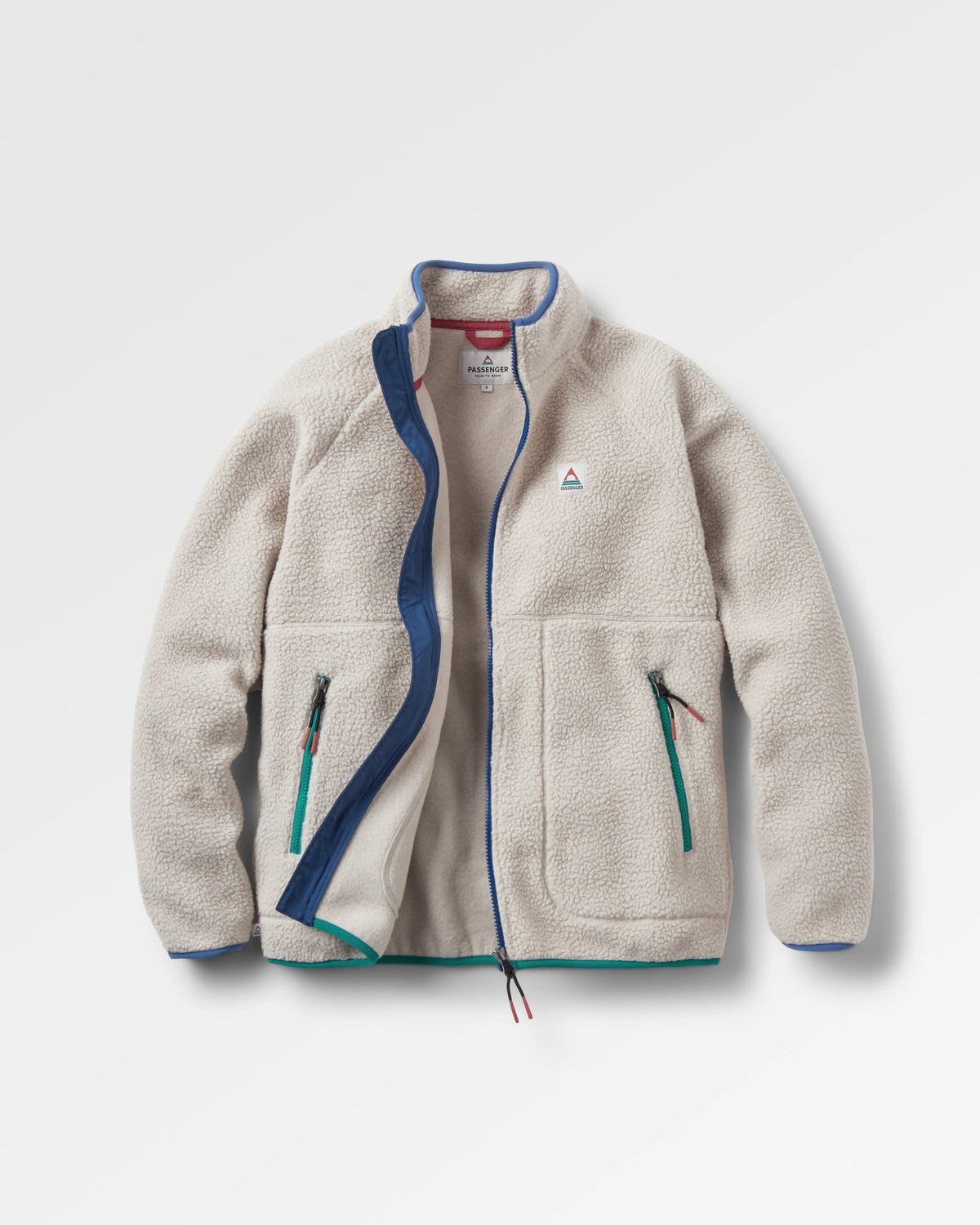 Fairbanks Full Zip Sherpa Fleece - Oatmeal - Flatlay